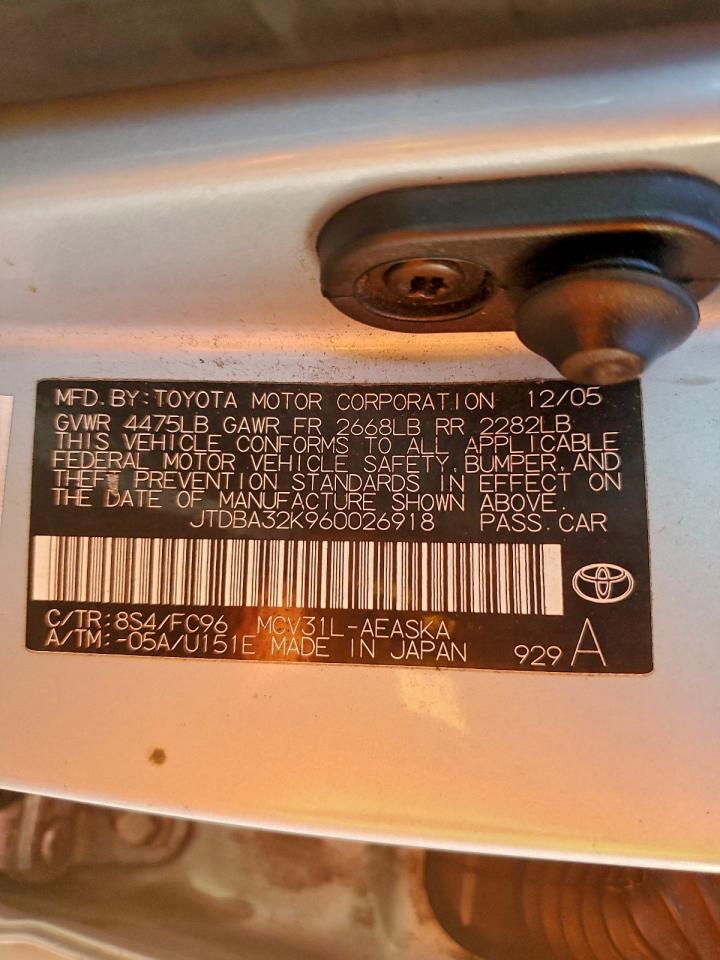 2006 TOYOTA CAMRY SE photo 12