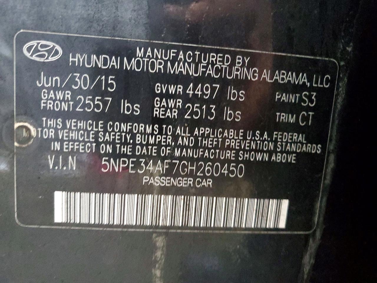 2016 HYUNDAI SONATA SPORT photo 23