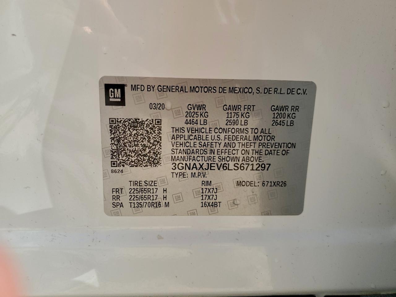 2020 CHEVROLET EQUINOX LT photo 13