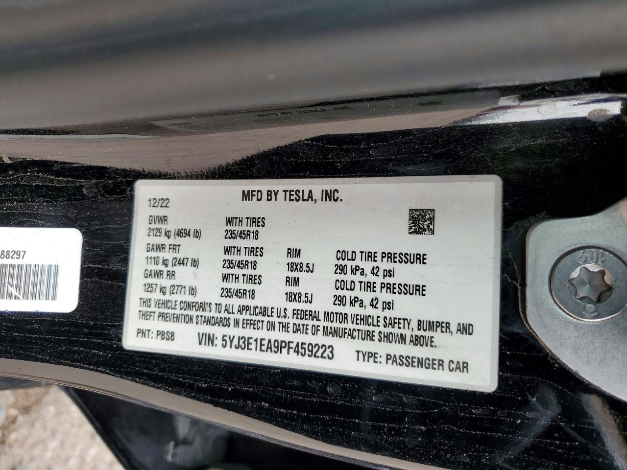 2023 TESLA MODEL 3 photo 12