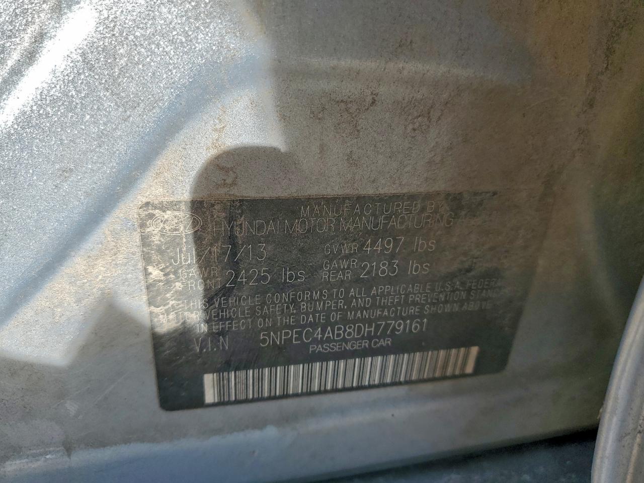 2013 HYUNDAI SONATA SE photo 12