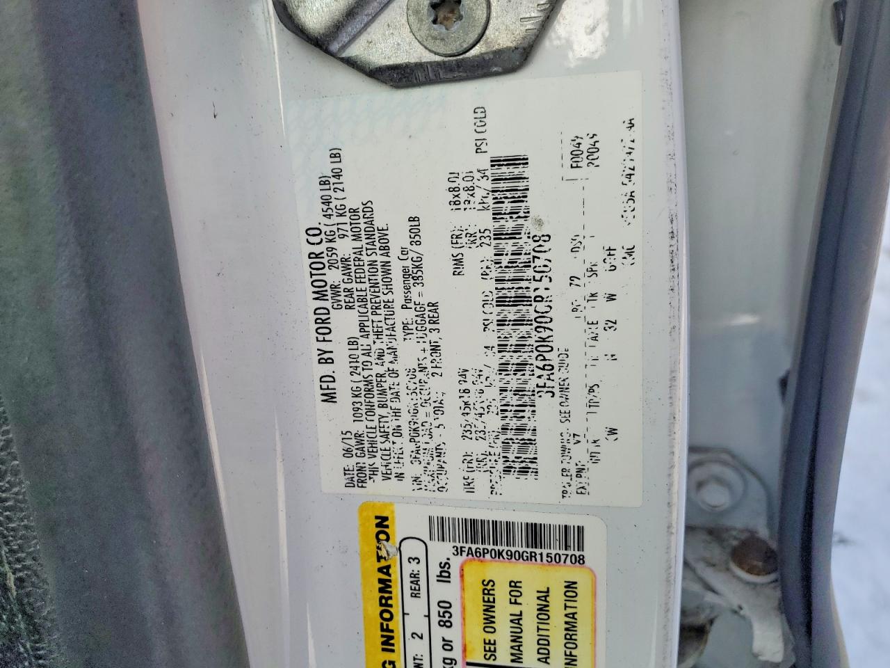 2016 FORD FUSION TITANIUM photo 34