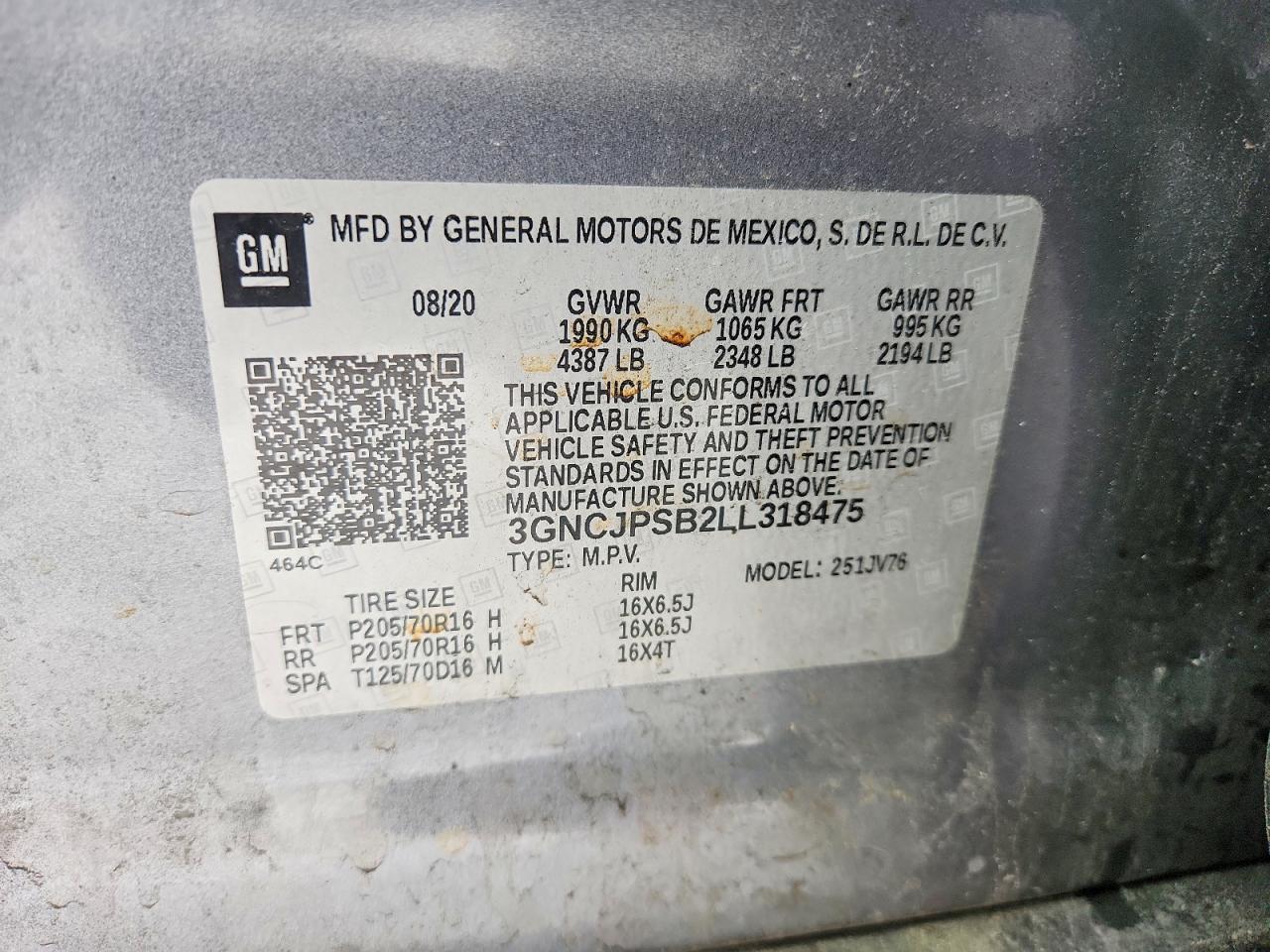 2020 CHEVROLET TRAX 1LT photo 37