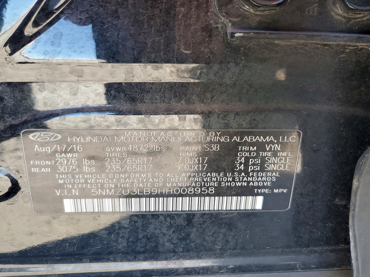 2017 HYUNDAI SANTA FE SPORT photo 13
