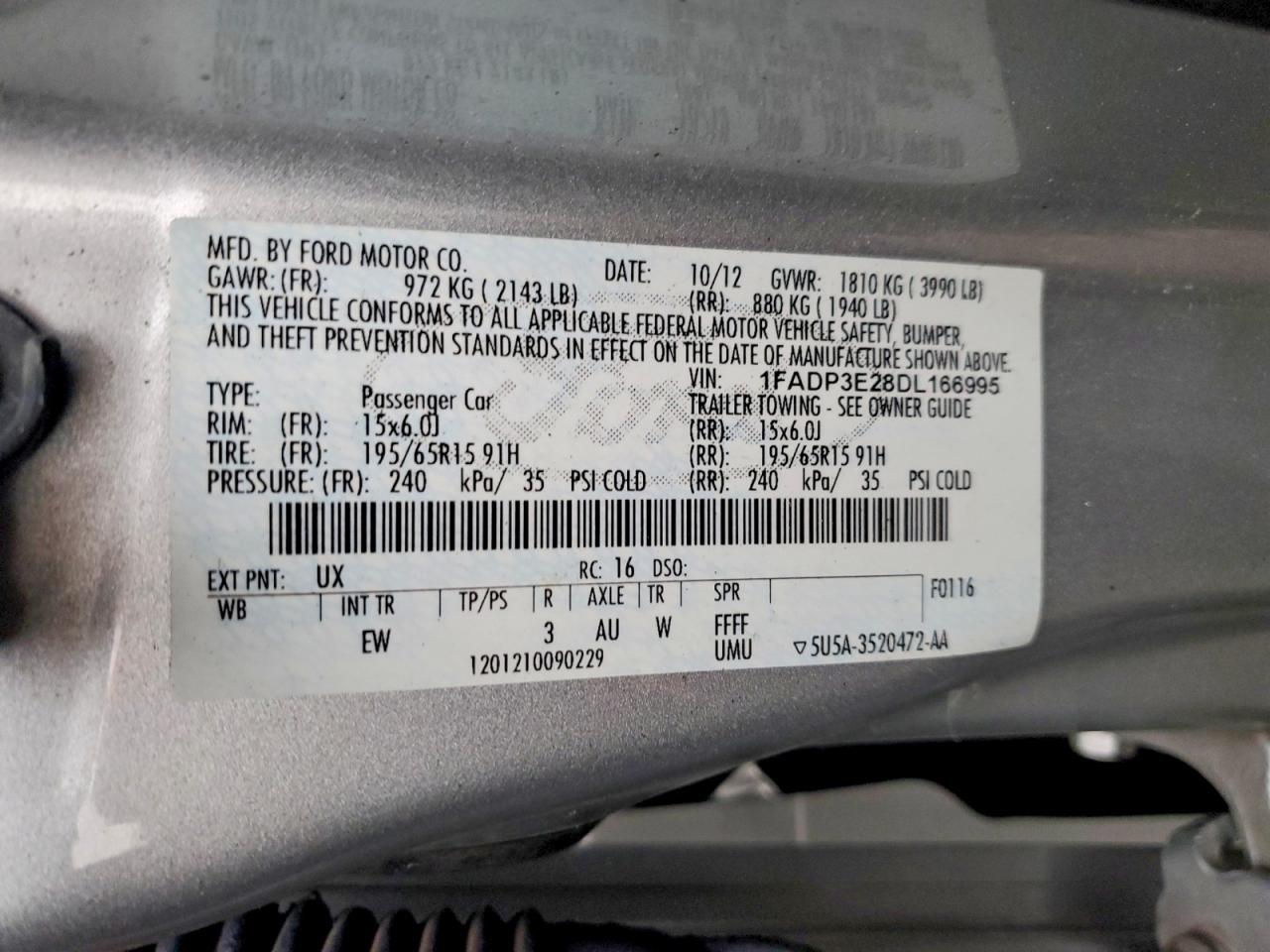 2013 FORD FOCUS S photo 12