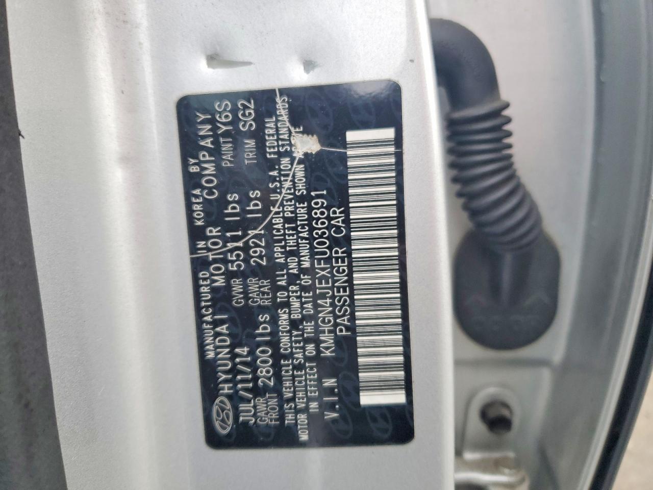 2015 HYUNDAI GENESIS 3.8L photo 13