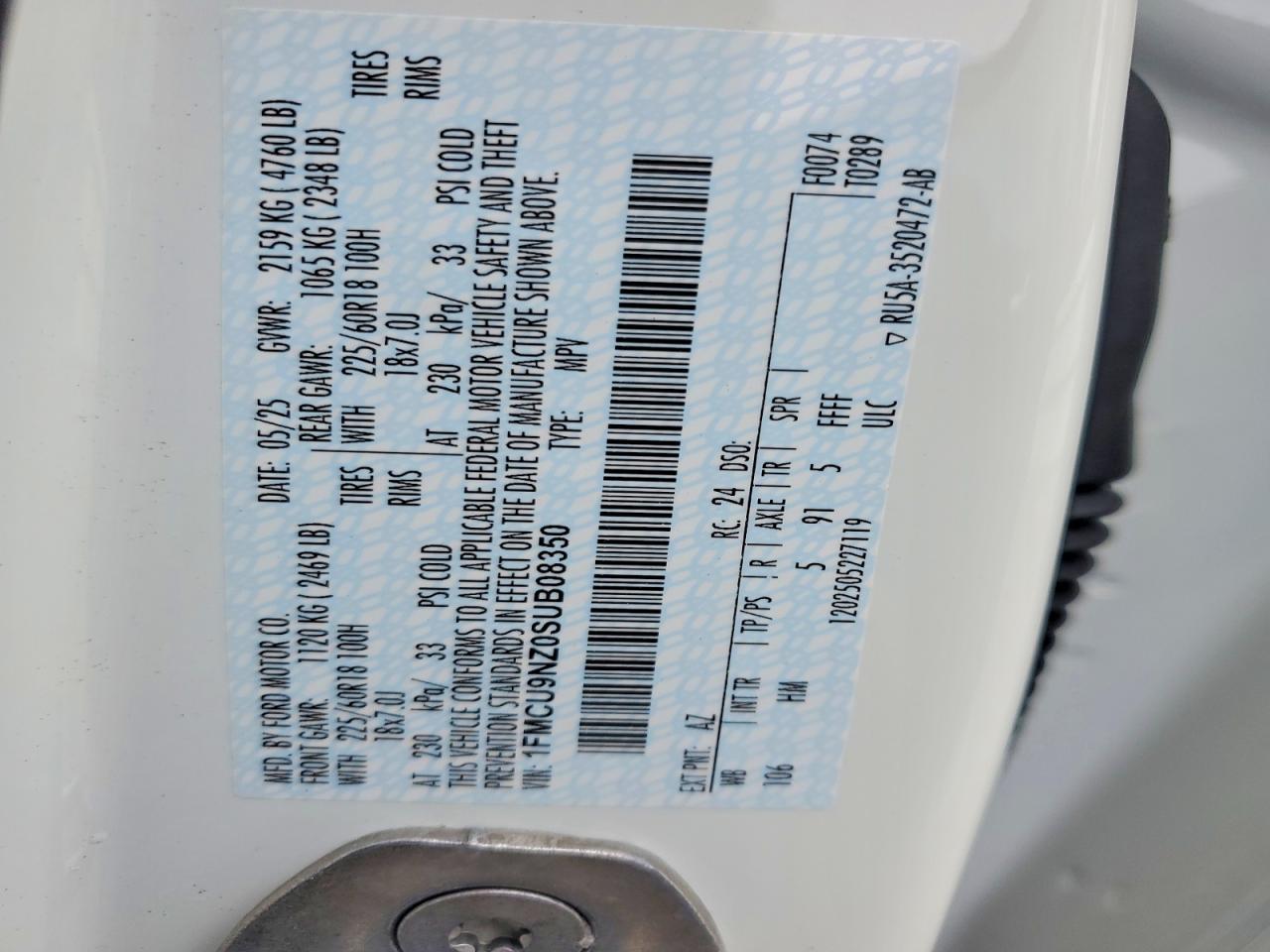 2025 FORD ESCAPE ST LINE SELECT photo 14
