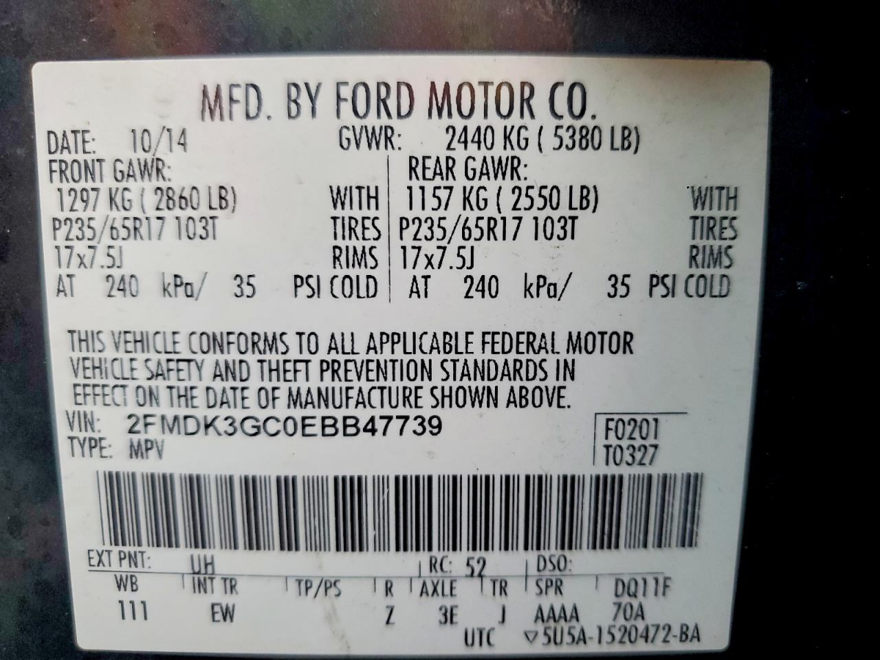 2014 FORD EDGE SE photo 23