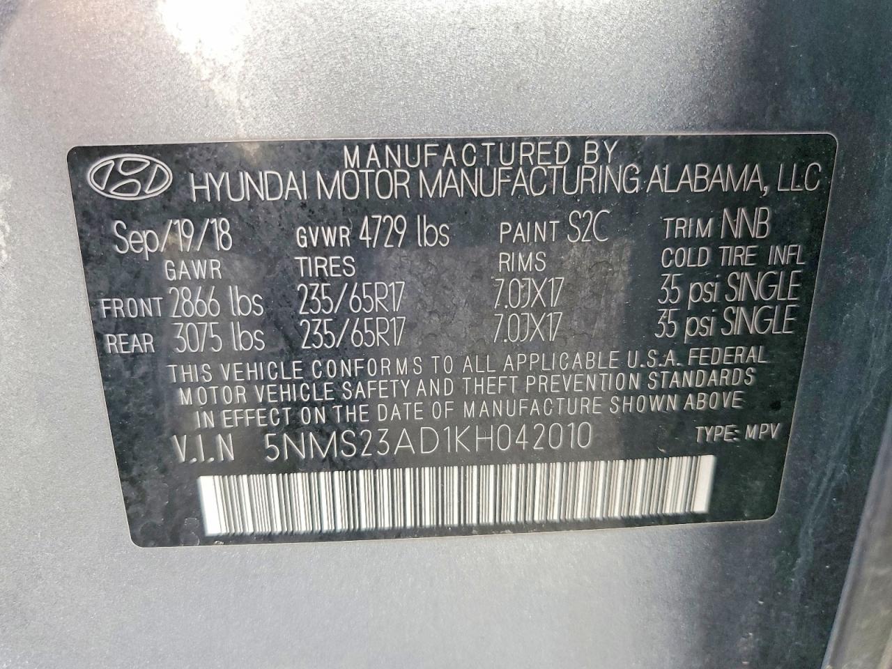 2019 HYUNDAI SANTA FE SE photo 13