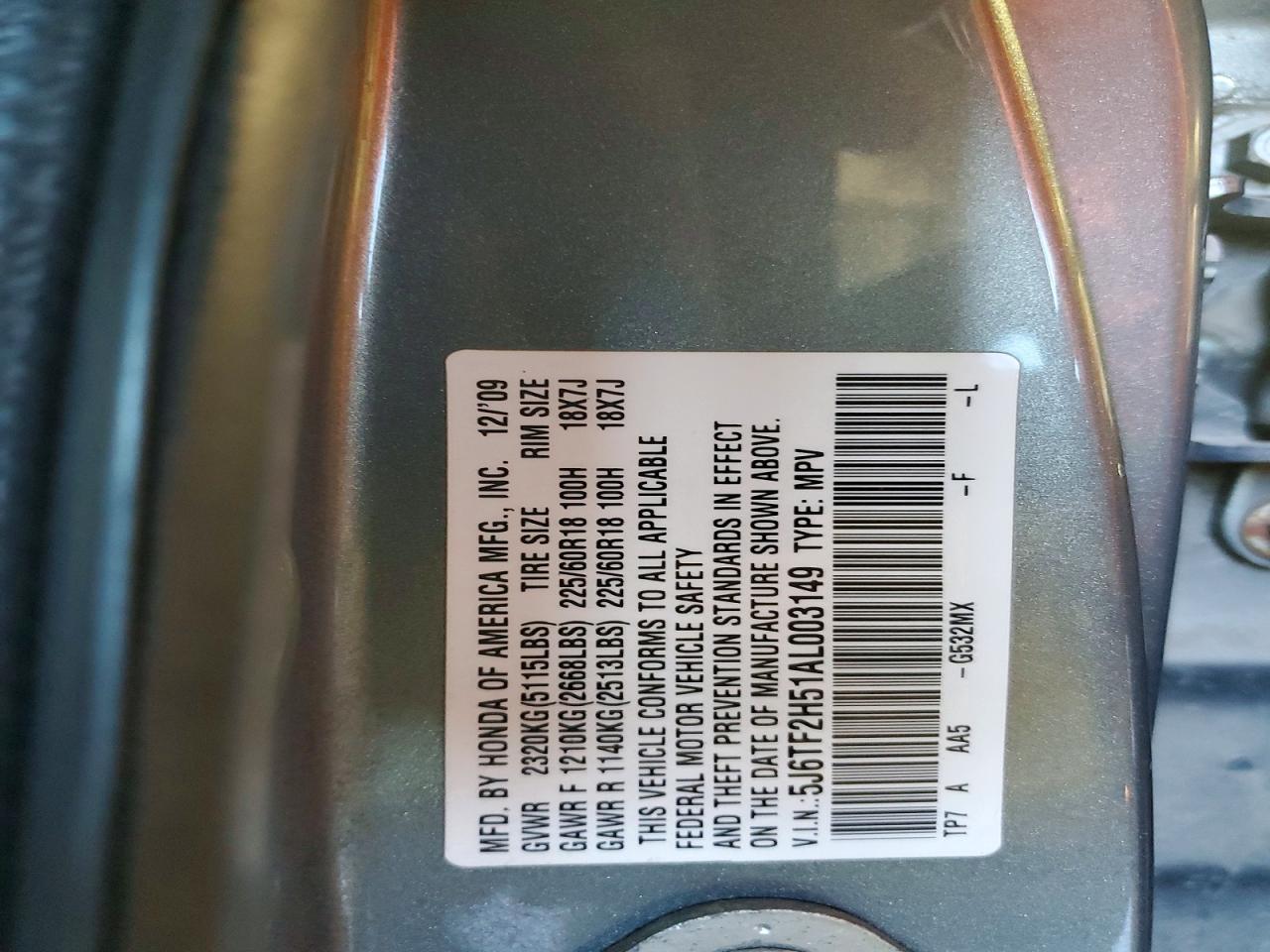 2010 HONDA ACCORD CROSSTOUR EXL photo 13