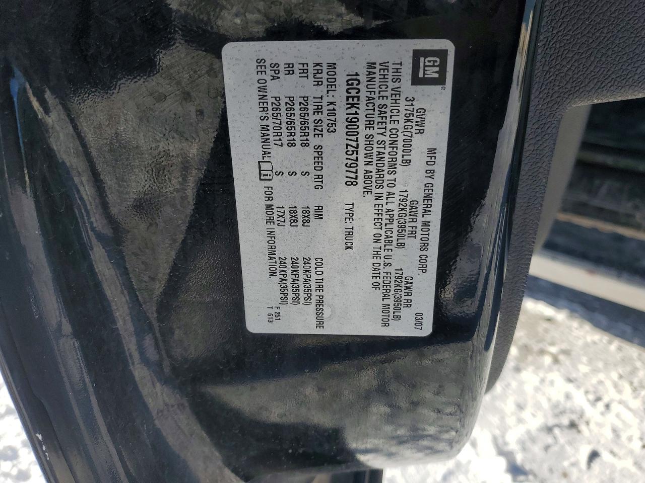 2007 CHEVROLET SILVERADO K1500 photo 23