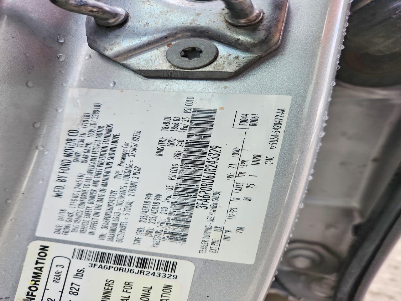 2018 FORD FUSION TITANIUM/PLATINUM HEV photo 12