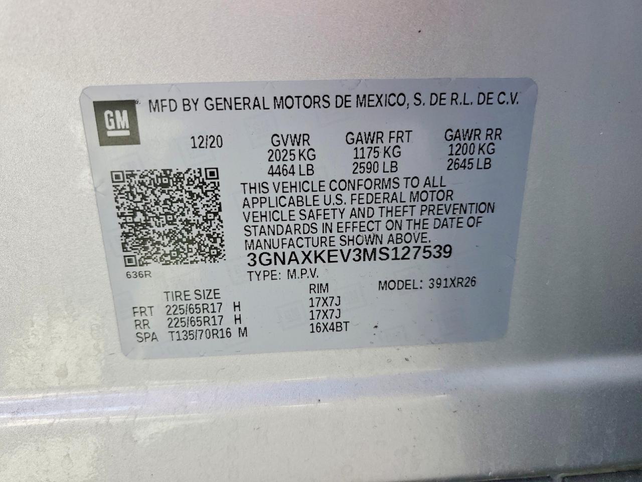 2021 CHEVROLET EQUINOX LT photo 34