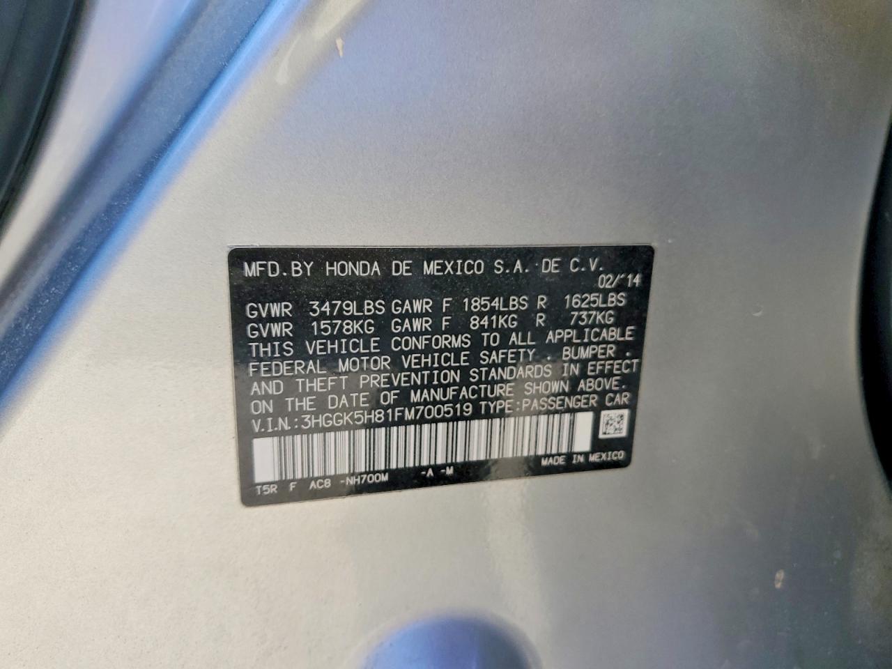 2015 HONDA FIT EX photo 25