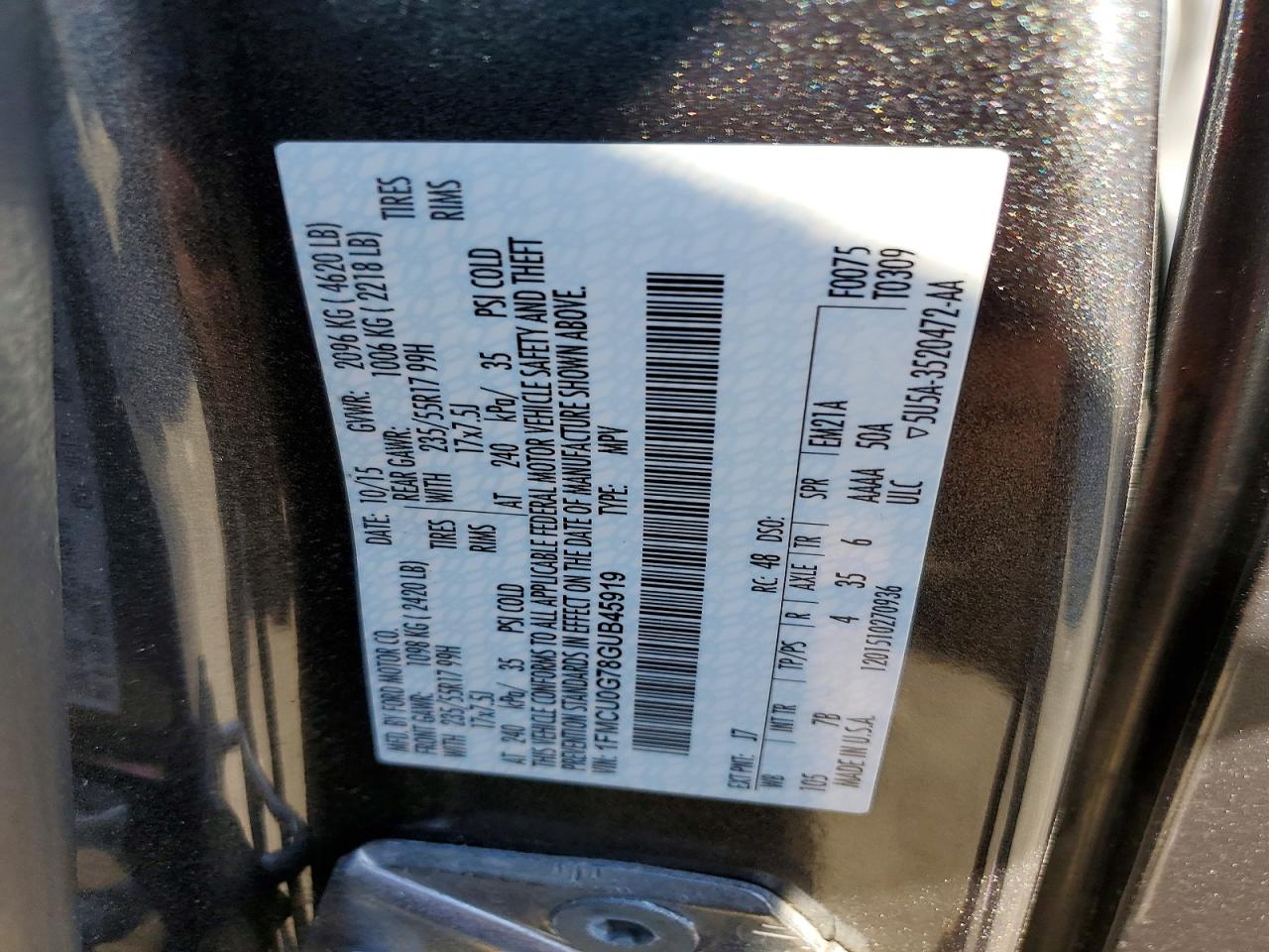 2016 FORD ESCAPE SE photo 13