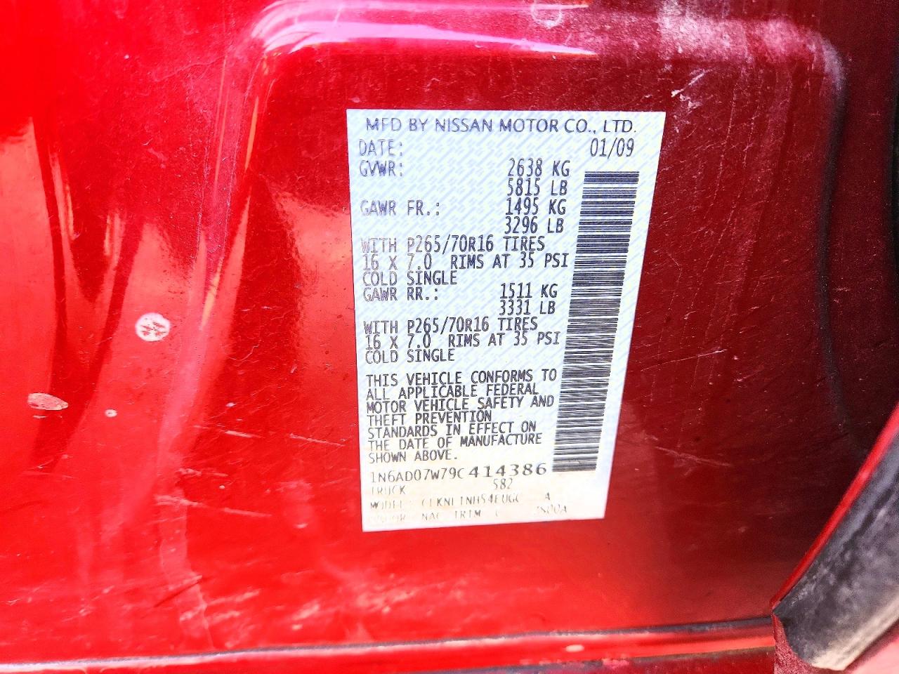 2009 NISSAN FRONTIER CREW CAB SE photo 12