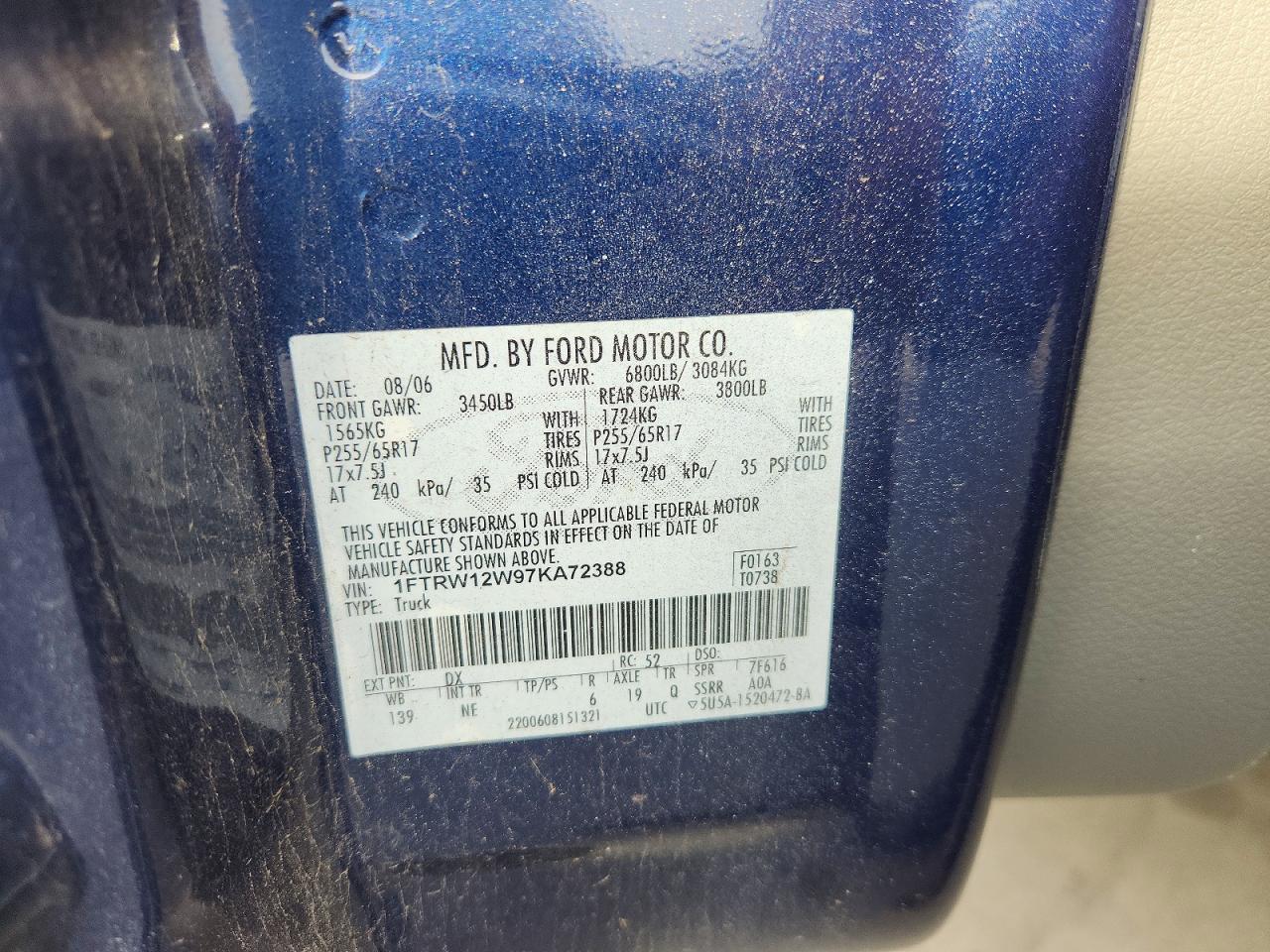 2007 FORD F150 SUPERCREW photo 12
