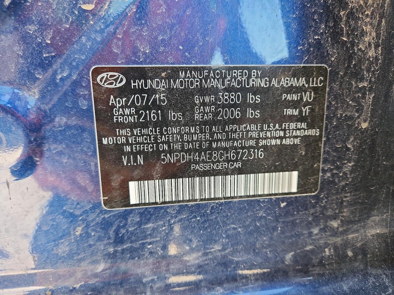 2016 HYUNDAI ELANTRA VALUE EDITION photo 25