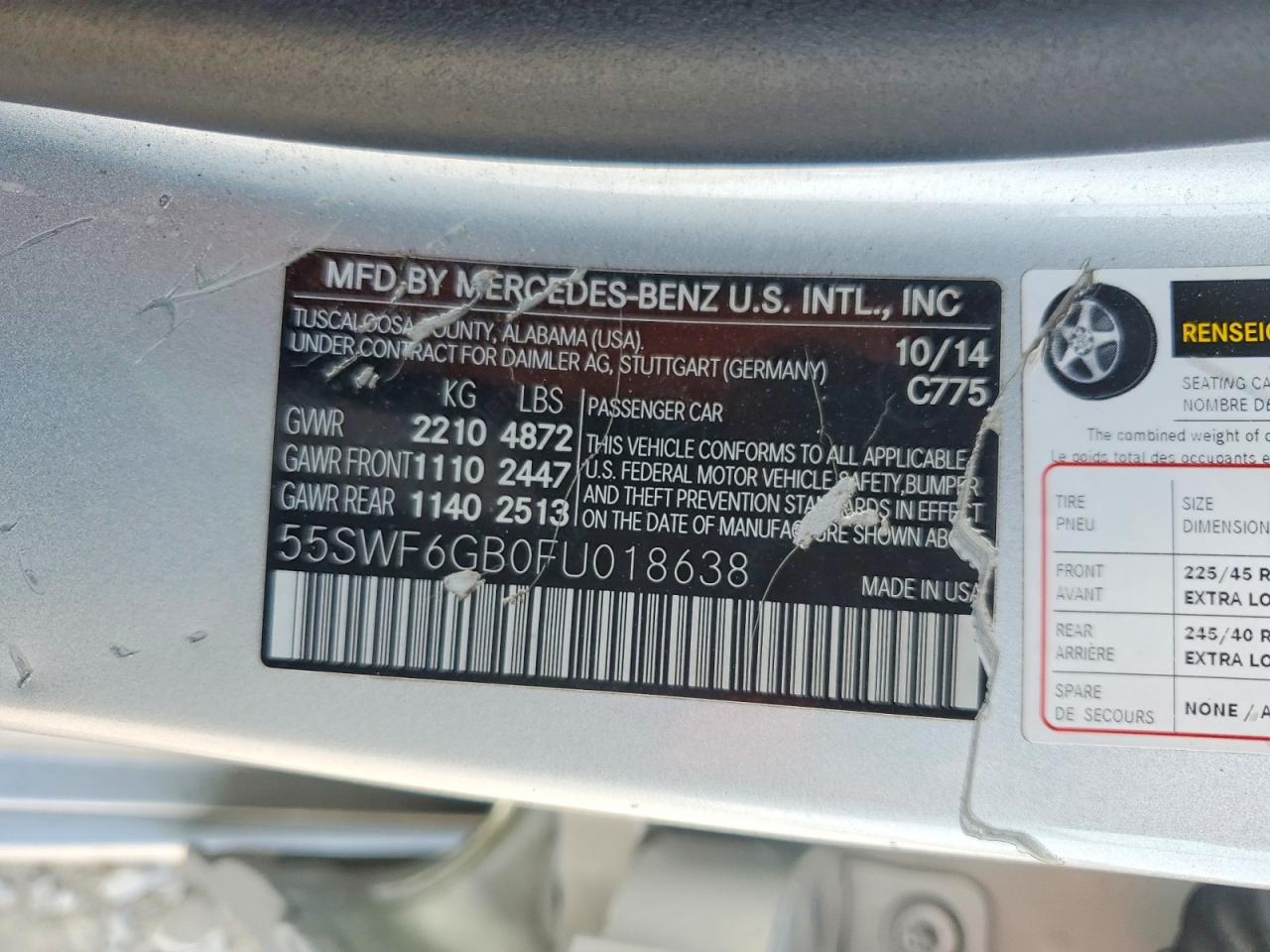 2015 MERCEDES-BENZ C 400 4MATIC photo 23
