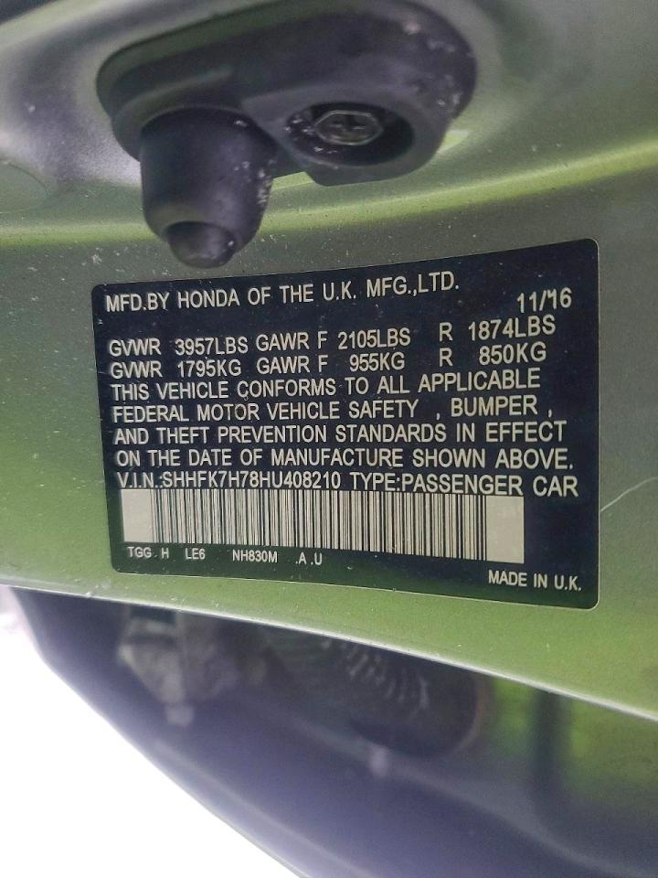2017 HONDA CIVIC EXL photo 12