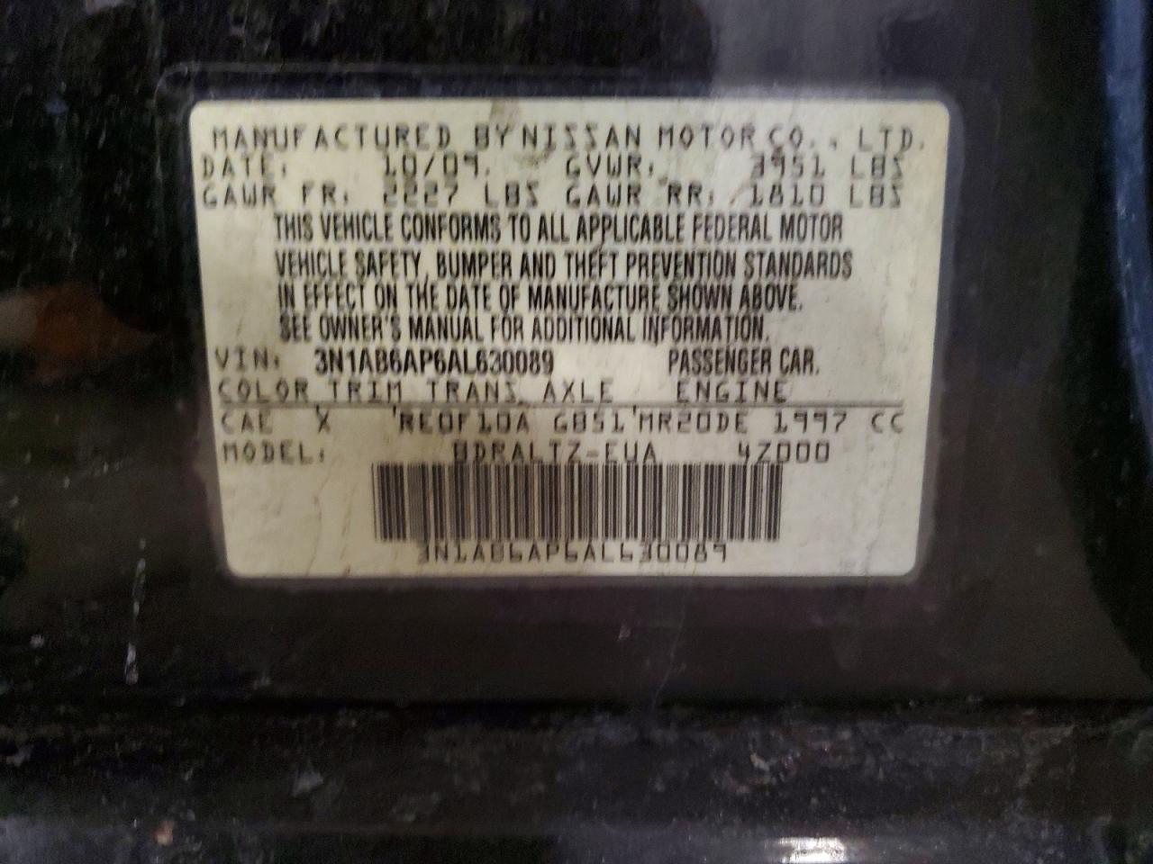 2010 NISSAN SENTRA 2.0 photo 12