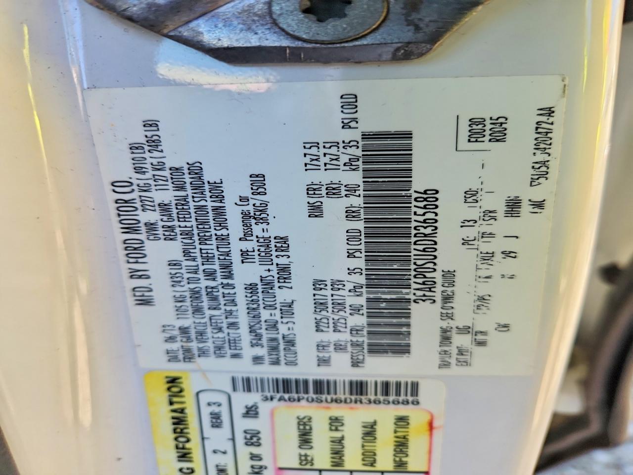 2013 FORD FUSION TITANIUM PHEV photo 25
