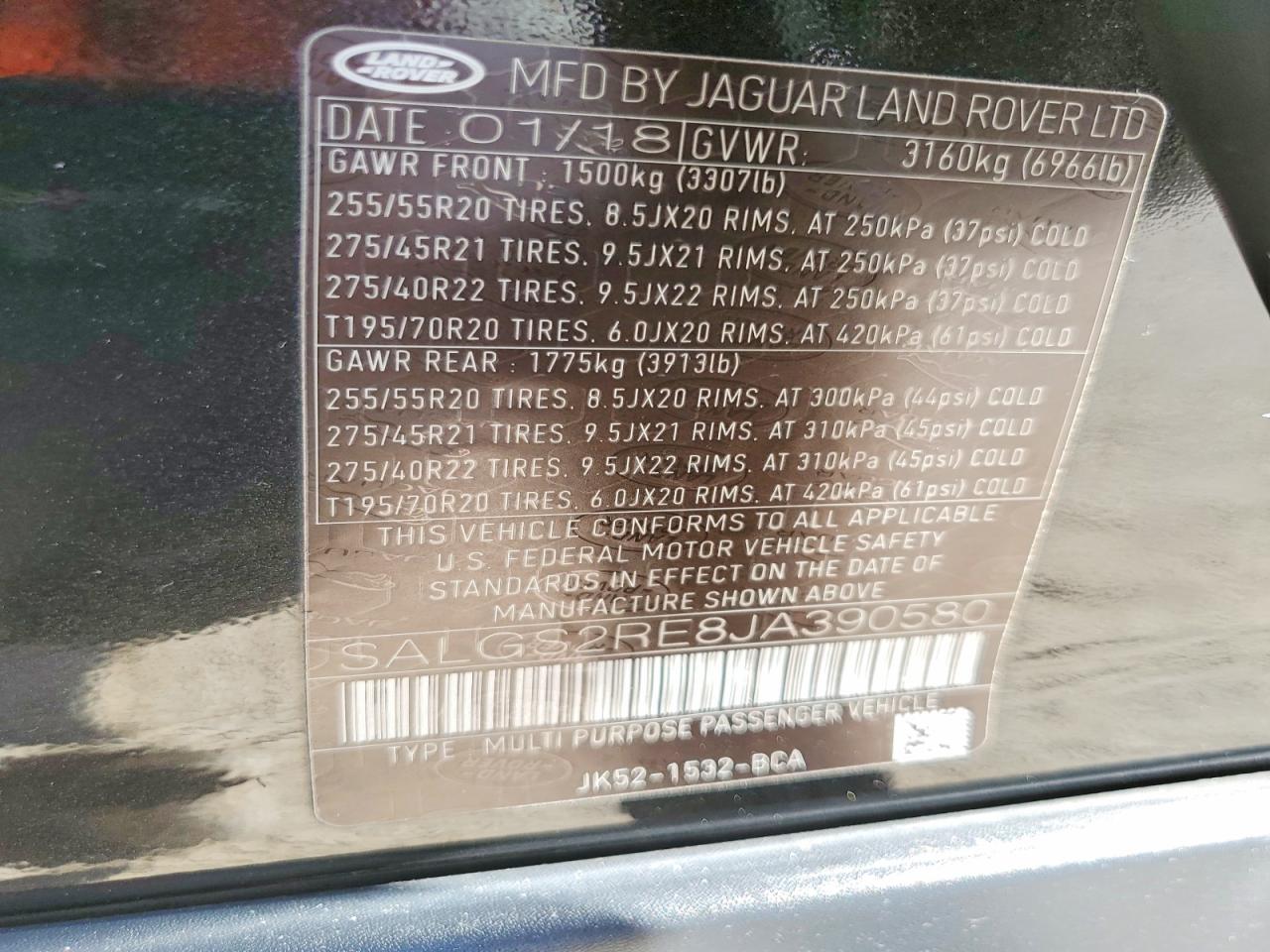 2018 LAND ROVER RANGE ROVER SUPERCHARGED photo 27