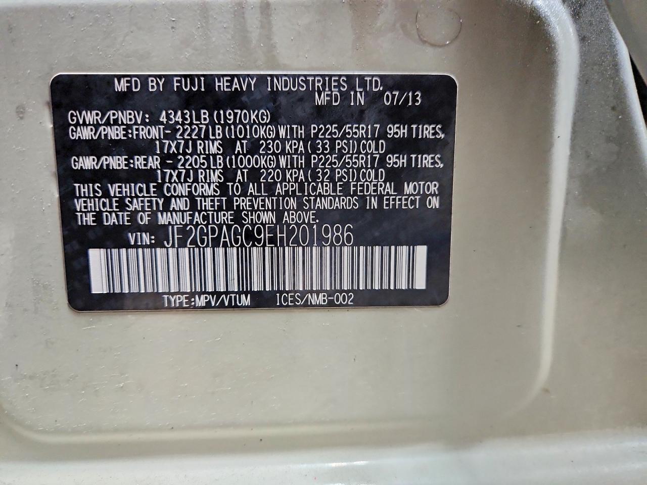 2014 SUBARU XV CROSSTREK 2.0 LIMITED photo 13