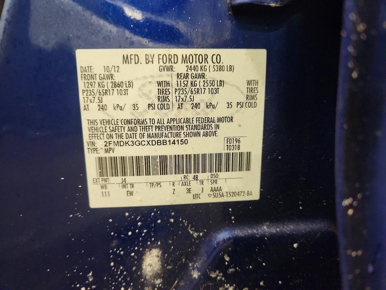 2013 FORD EDGE SE photo 14