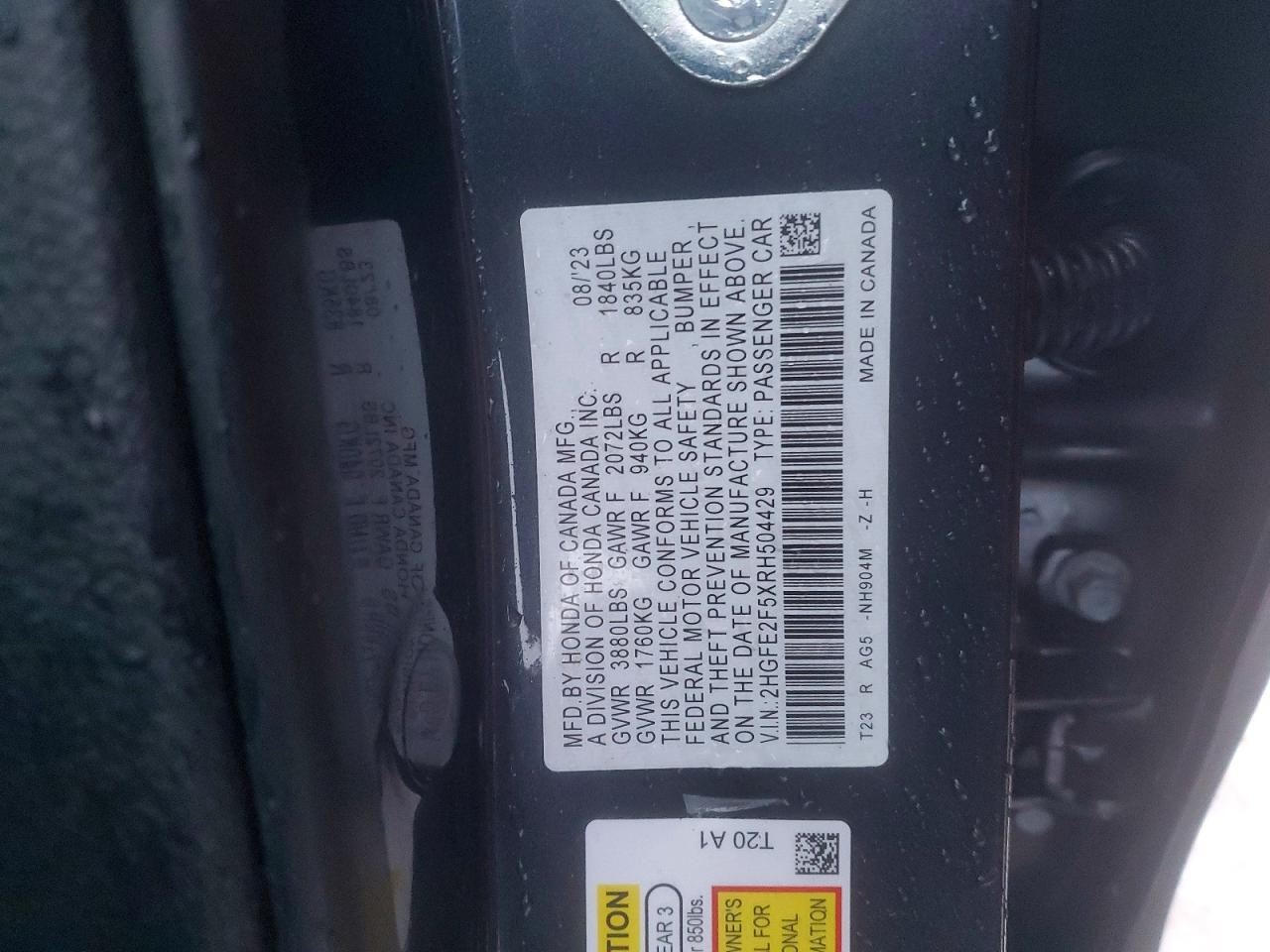 2024 HONDA CIVIC SPORT photo 23