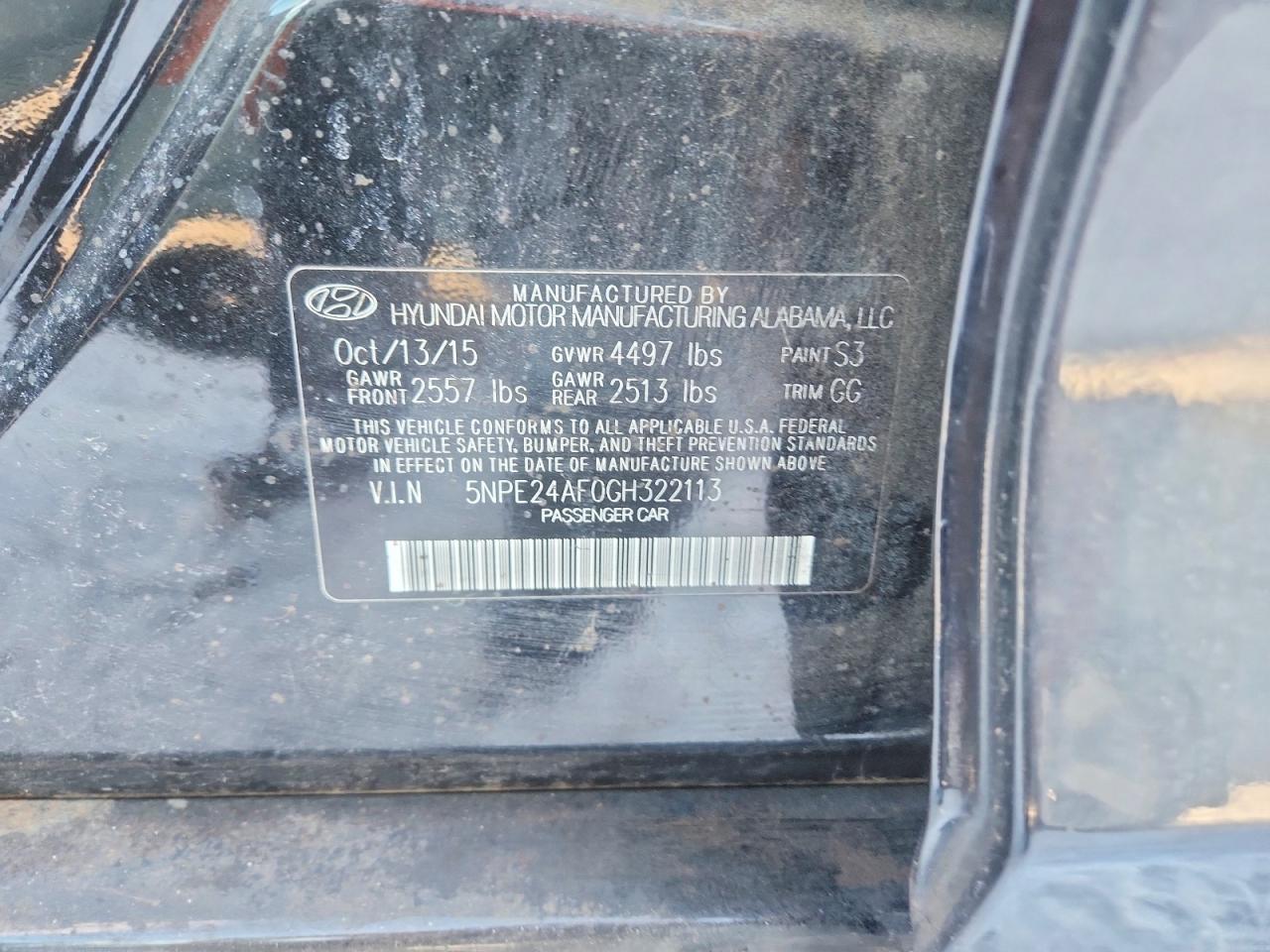 2016 HYUNDAI SONATA SE photo 12
