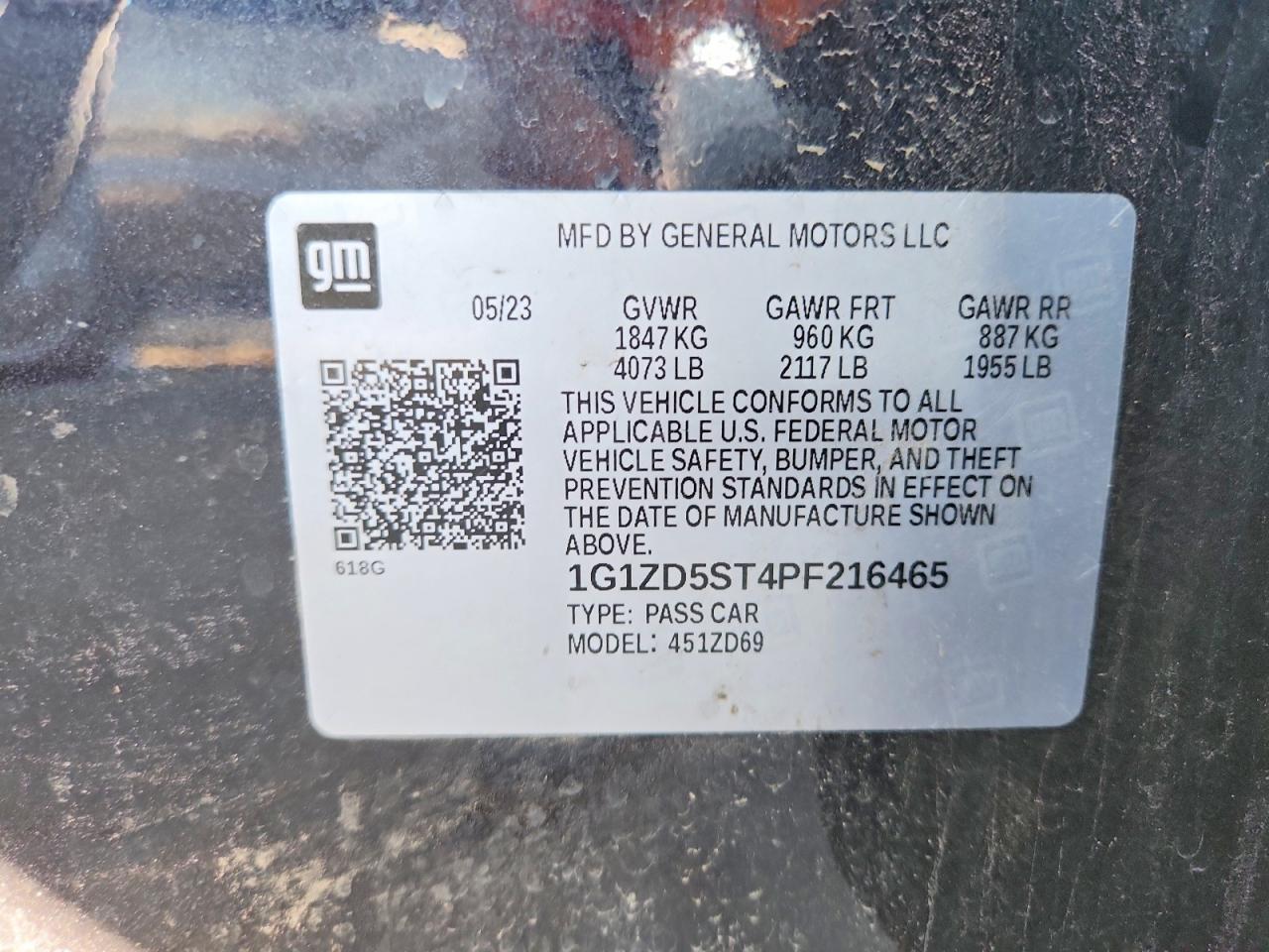 2023 CHEVROLET MALIBU LT photo 12