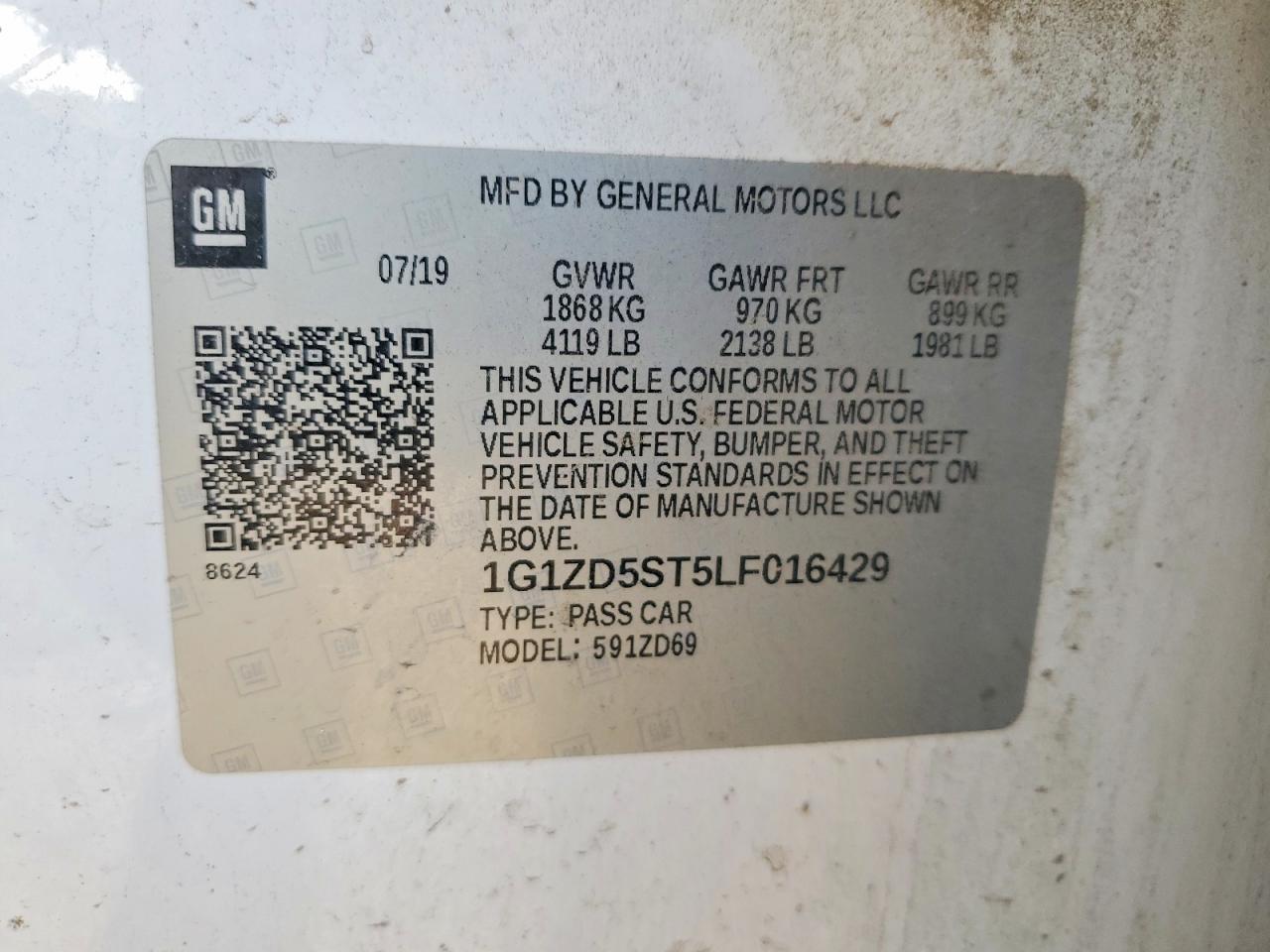 2020 CHEVROLET MALIBU LT photo 12