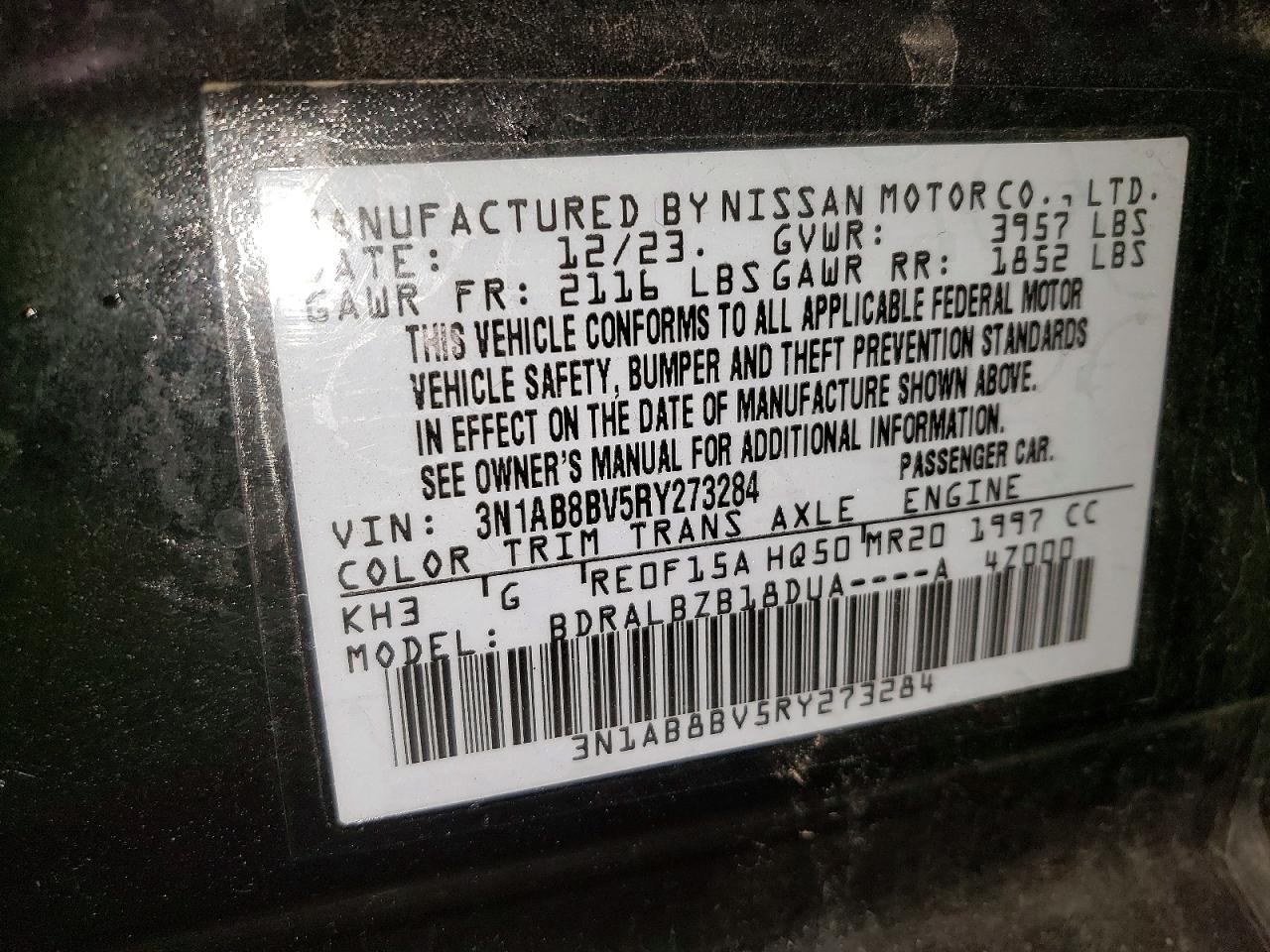 2024 NISSAN SENTRA S photo 12