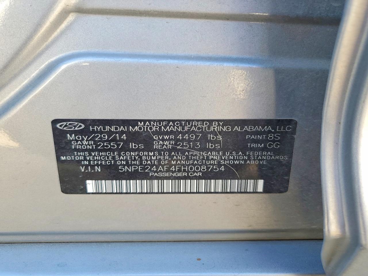 2015 HYUNDAI SONATA SE photo 12