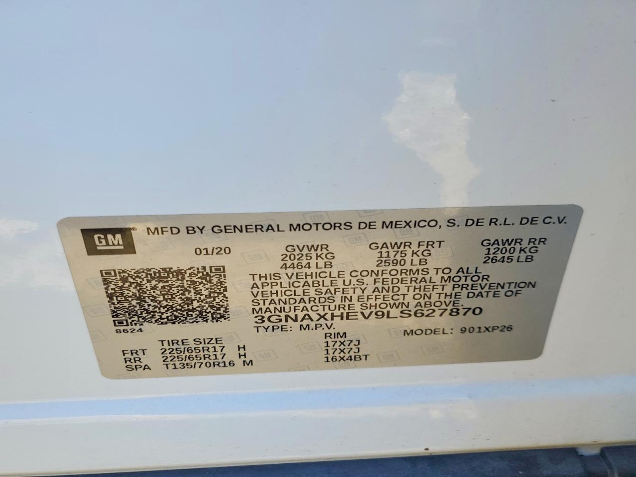 2020 CHEVROLET EQUINOX LS photo 13