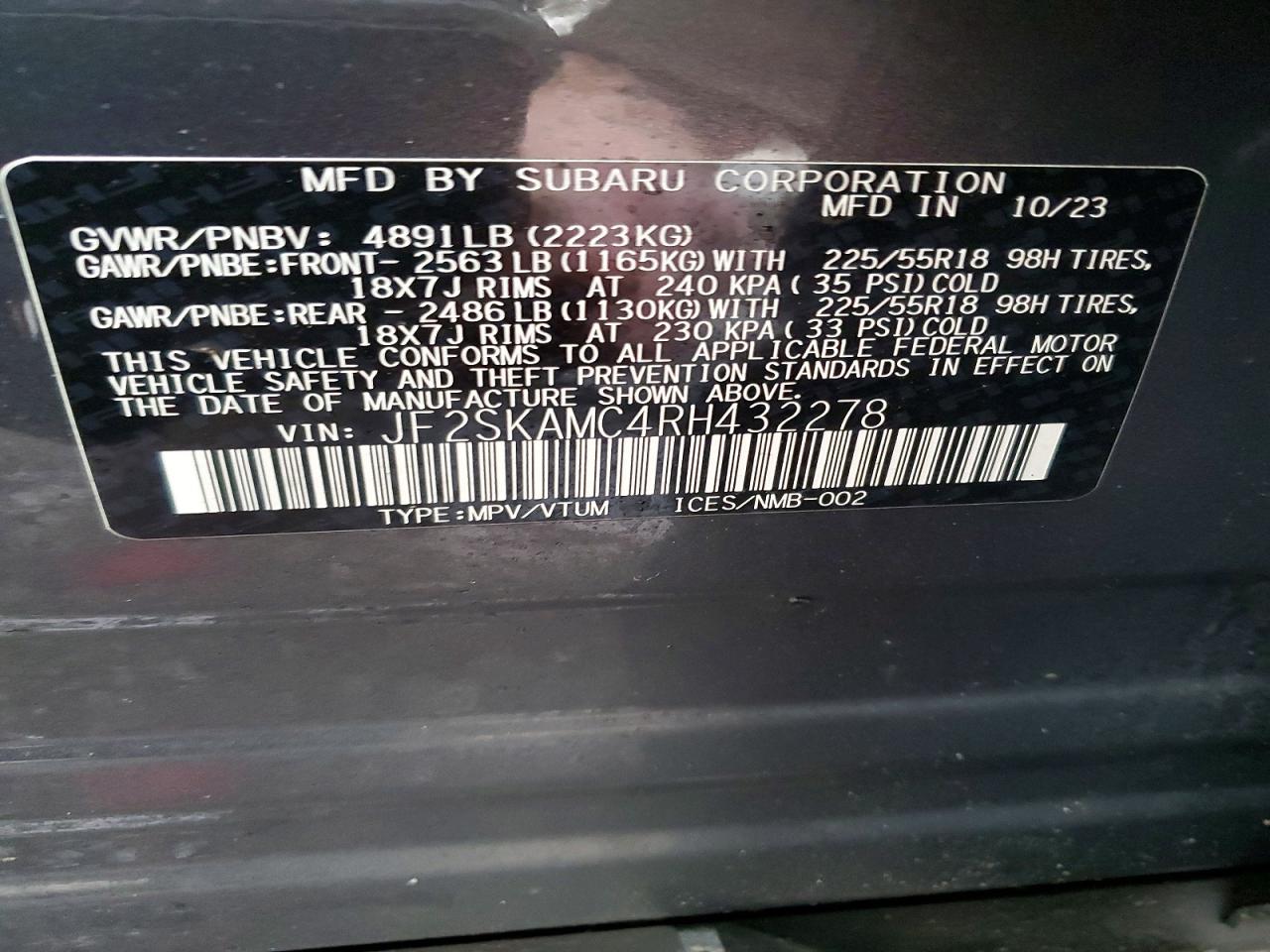 2024 SUBARU FORESTER TOURING photo 14