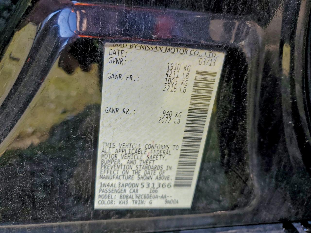 2013 NISSAN ALTIMA 2.5 photo 34