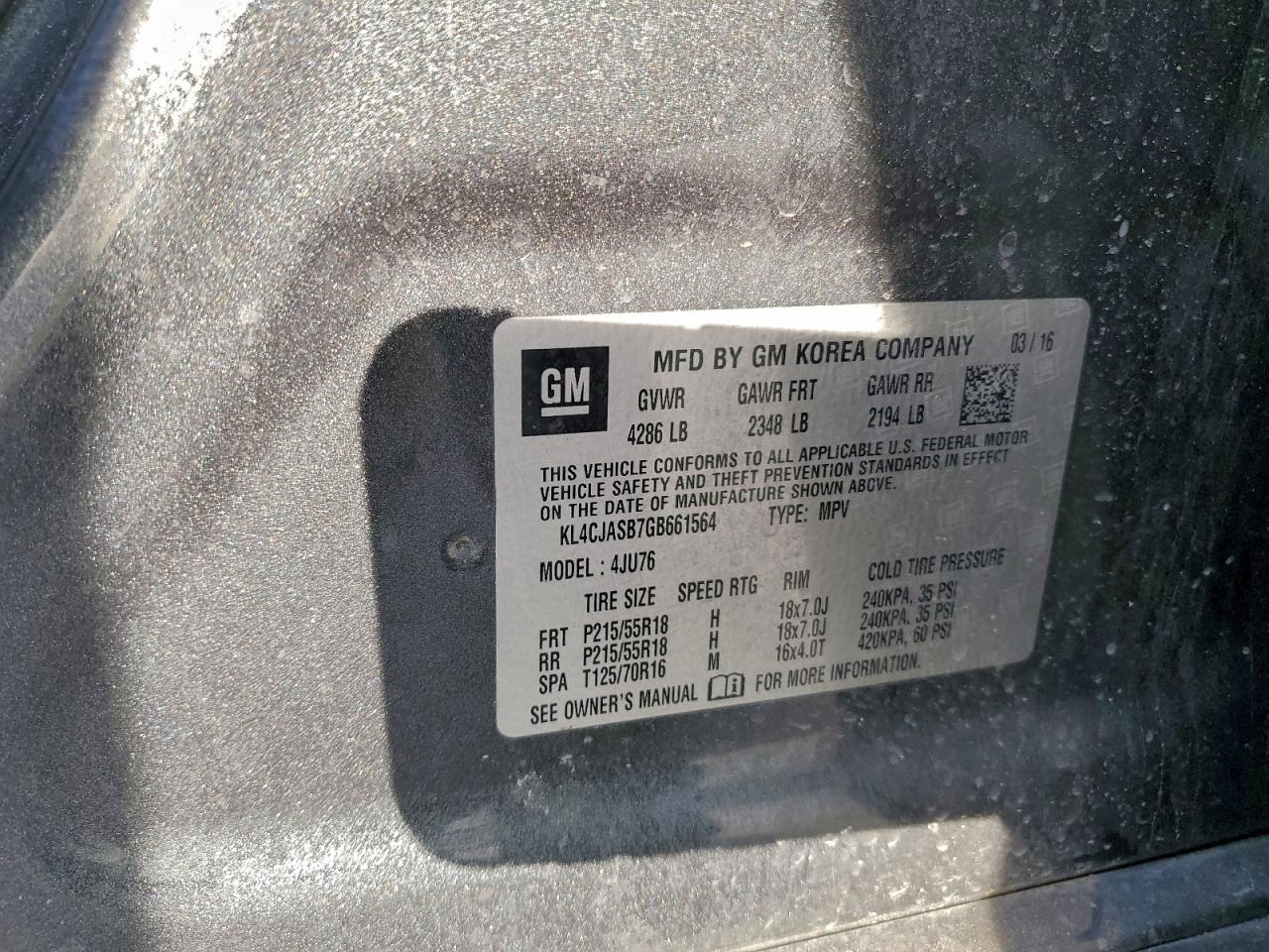 2016 BUICK ENCORE photo 13