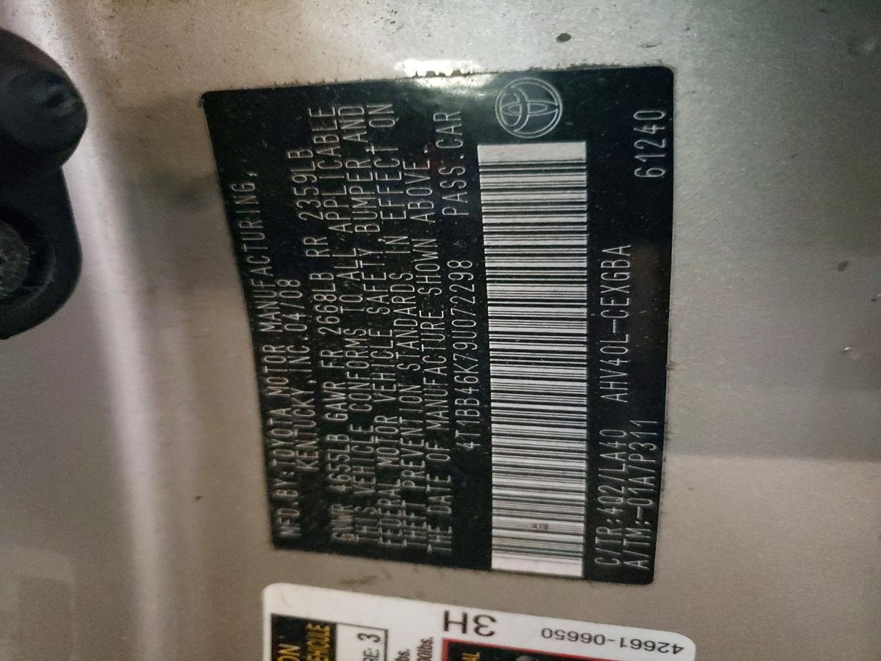 2009 TOYOTA CAMRY HYBRID photo 12