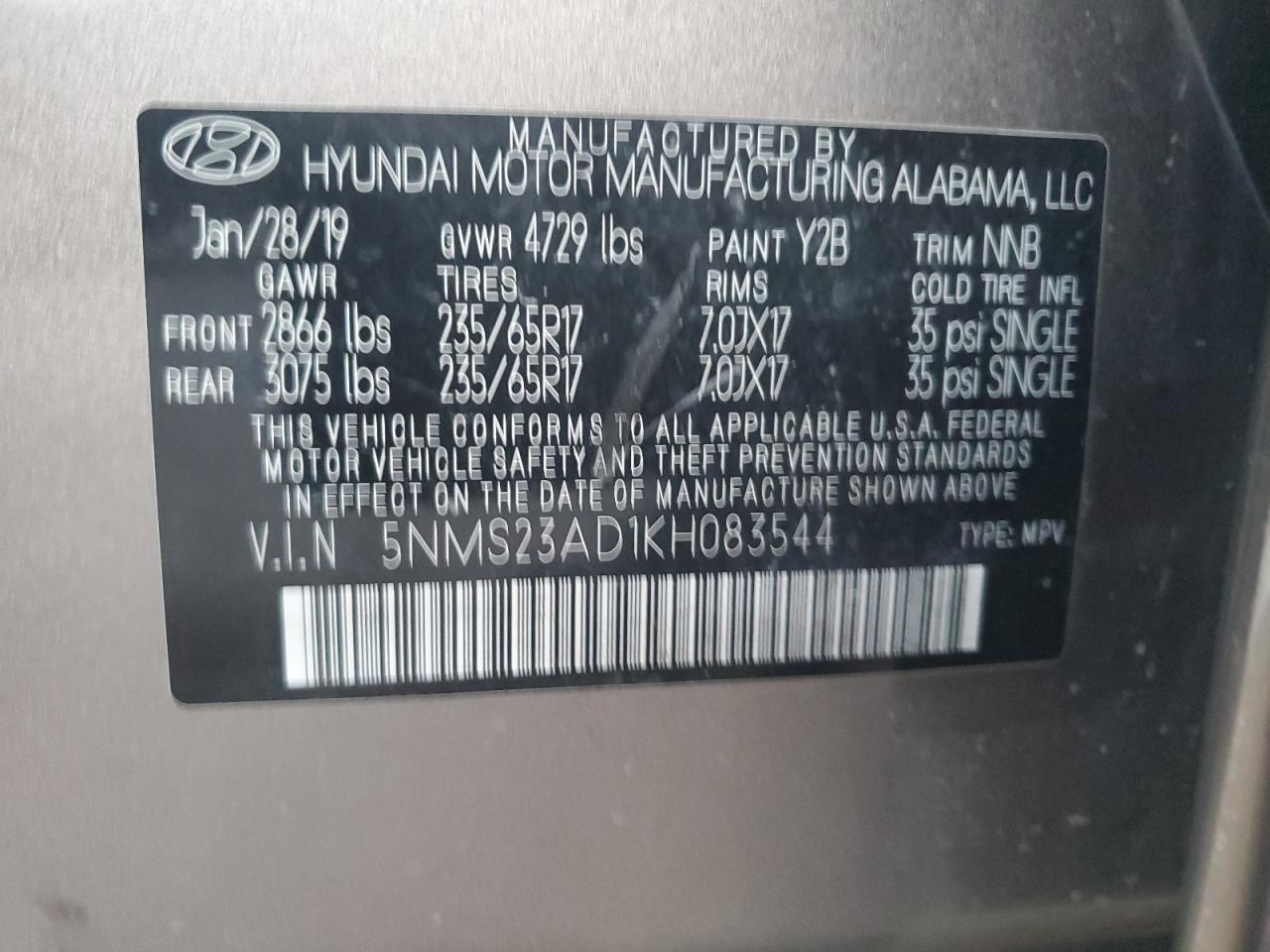 2019 HYUNDAI SANTA FE SE photo 12