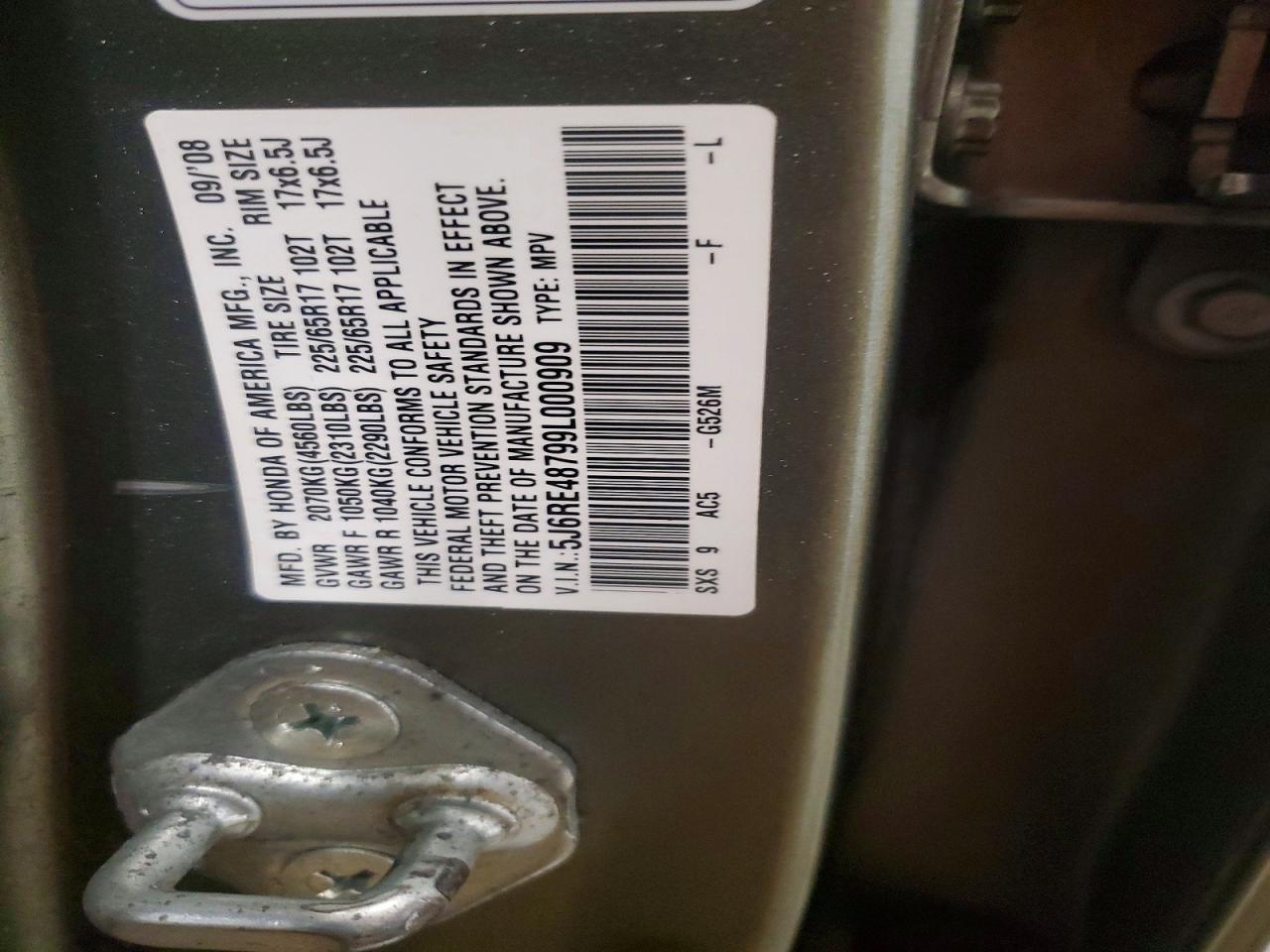 2009 HONDA CR-V EXL photo 13