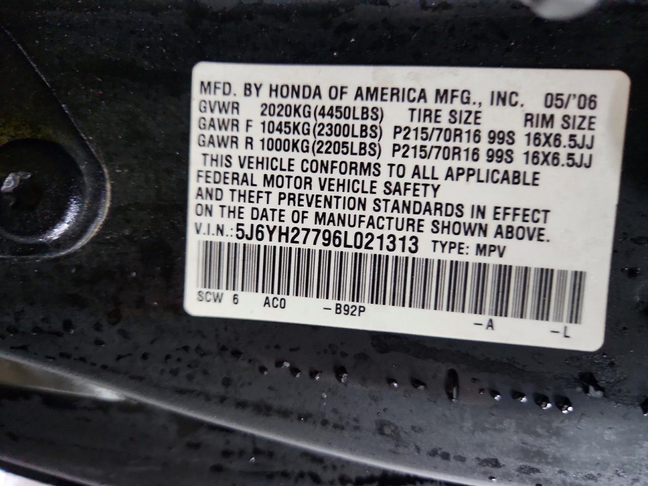 2006 HONDA ELEMENT EX photo 27