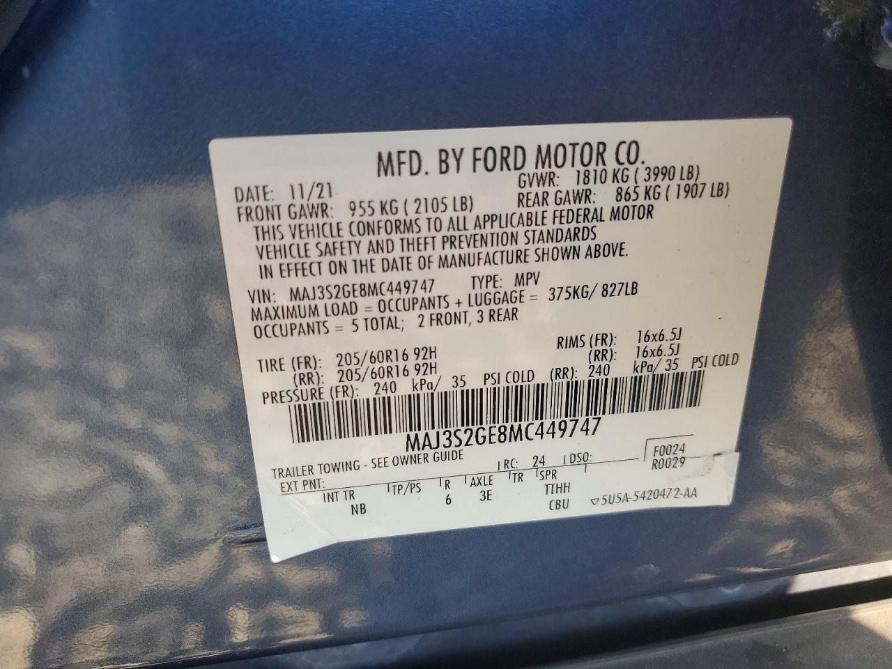 2021 FORD ECOSPORT SE photo 13