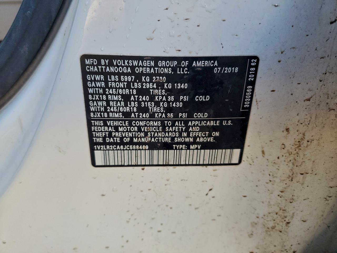 2018 VOLKSWAGEN ATLAS SE photo 12