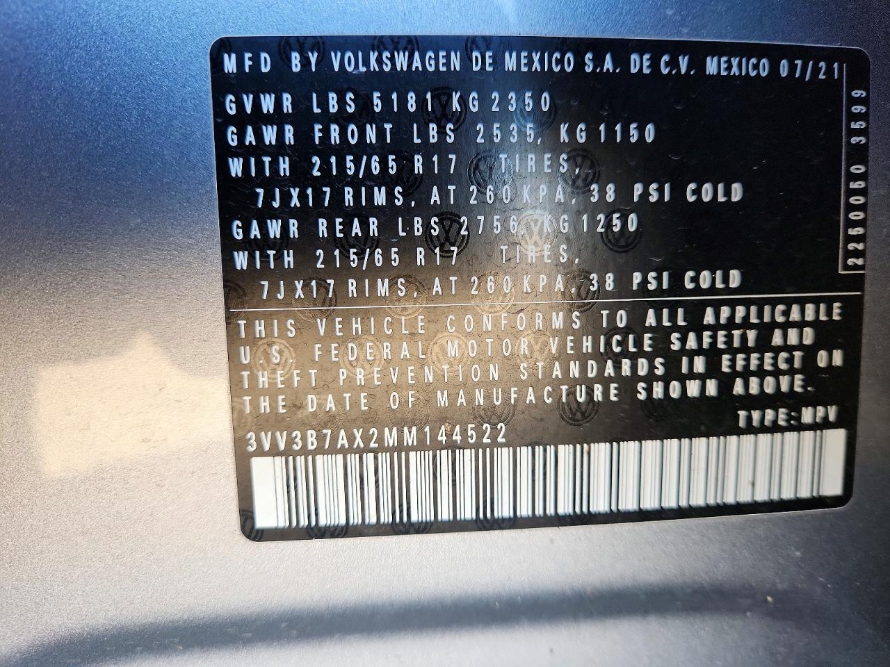2021 VOLKSWAGEN TIGUAN SE photo 13