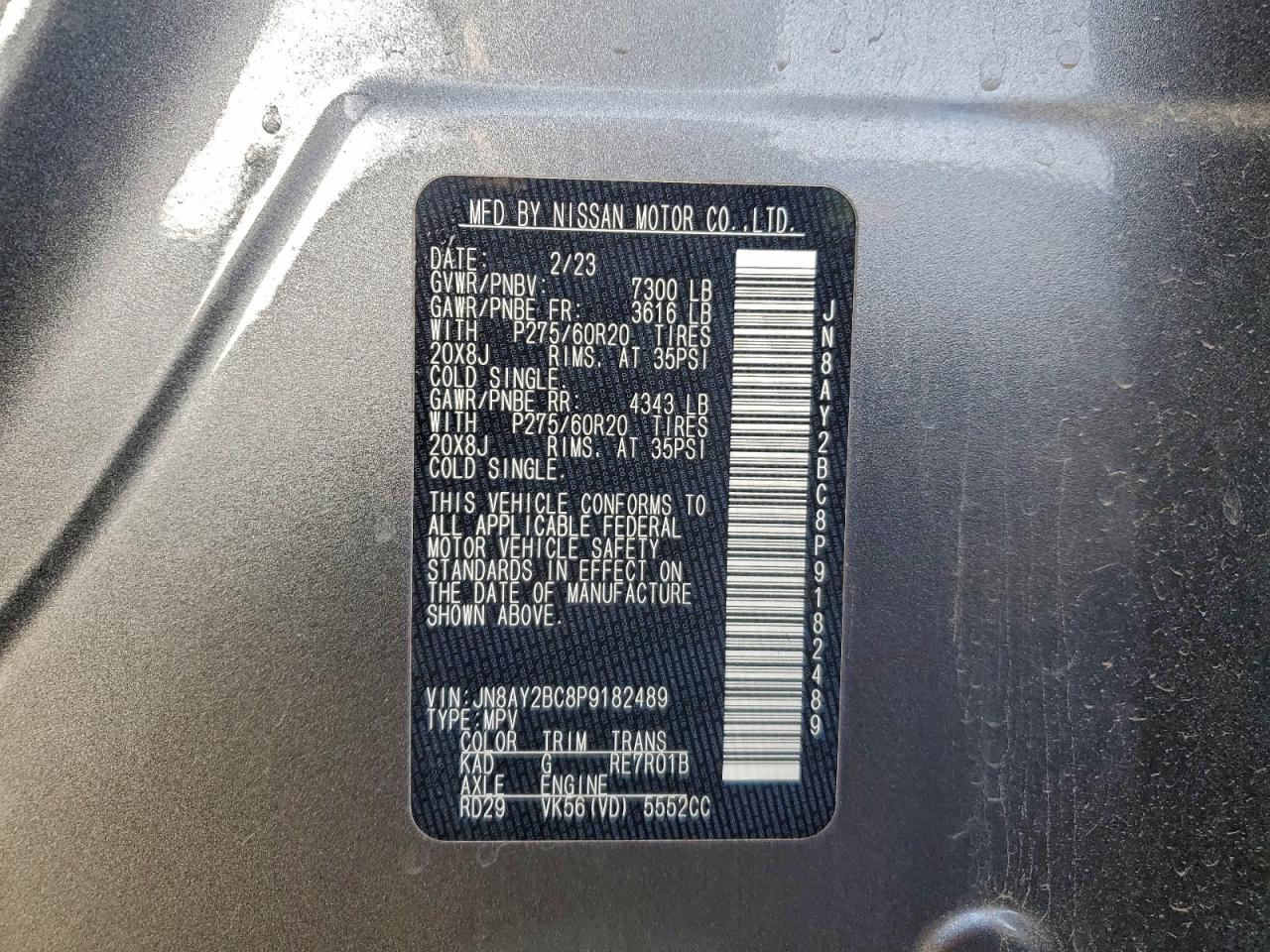 2023 NISSAN ARMADA SL photo 13