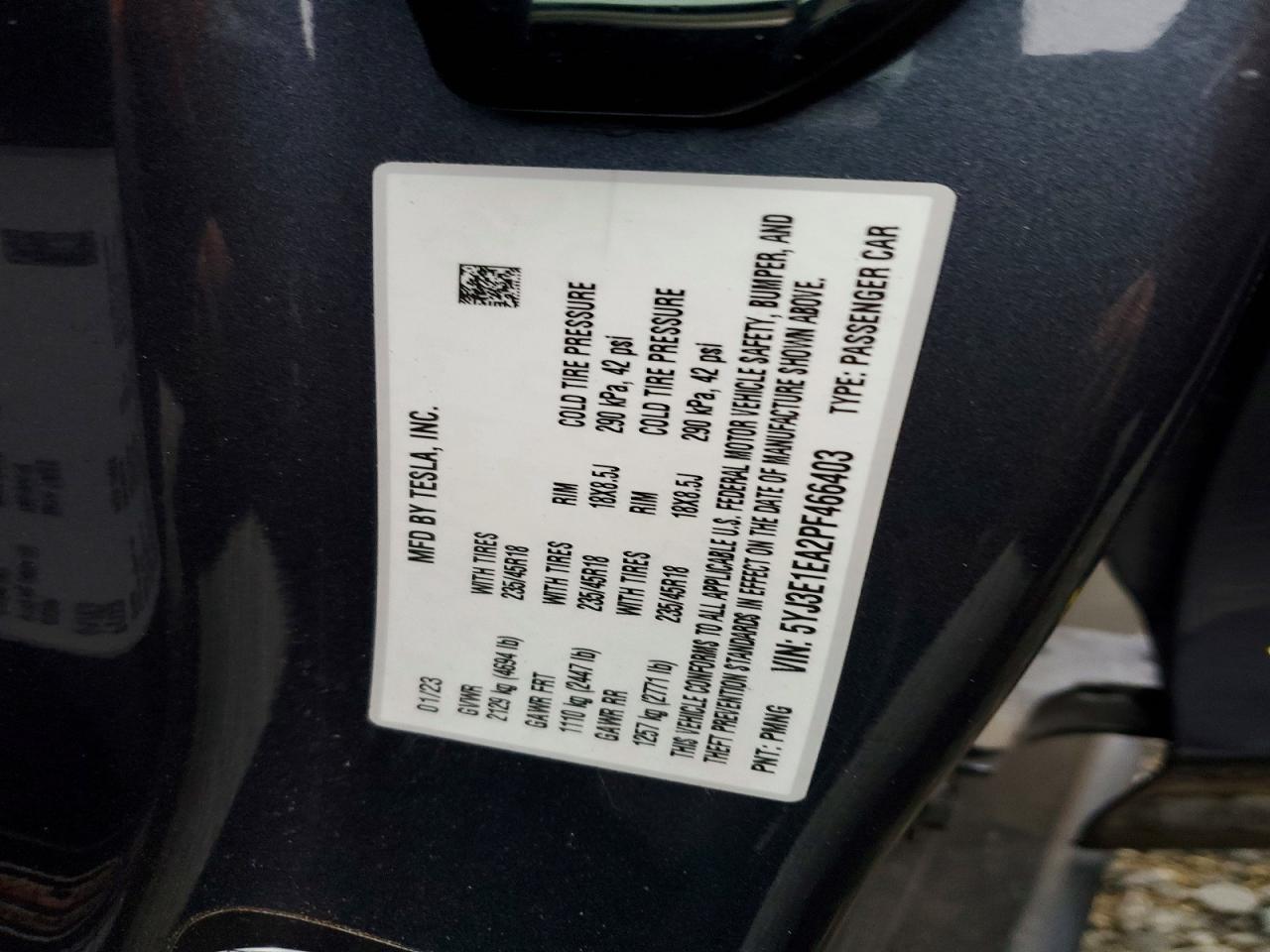 2023 TESLA MODEL 3 photo 13