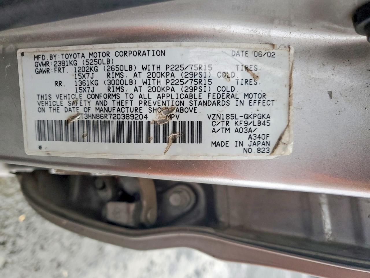 2002 TOYOTA 4RUNNER SR5 photo 25