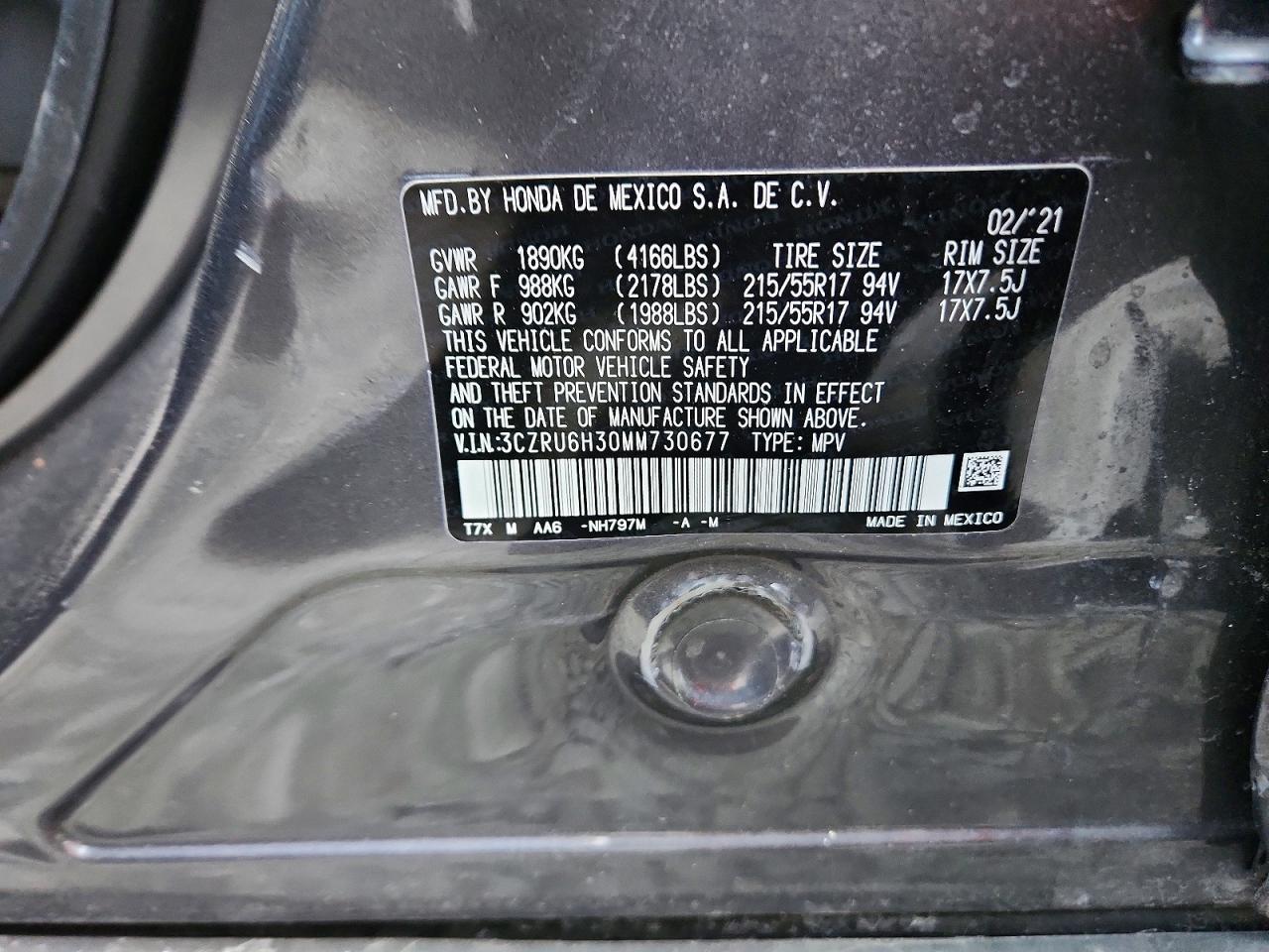 2021 HONDA HR-V LX photo 25